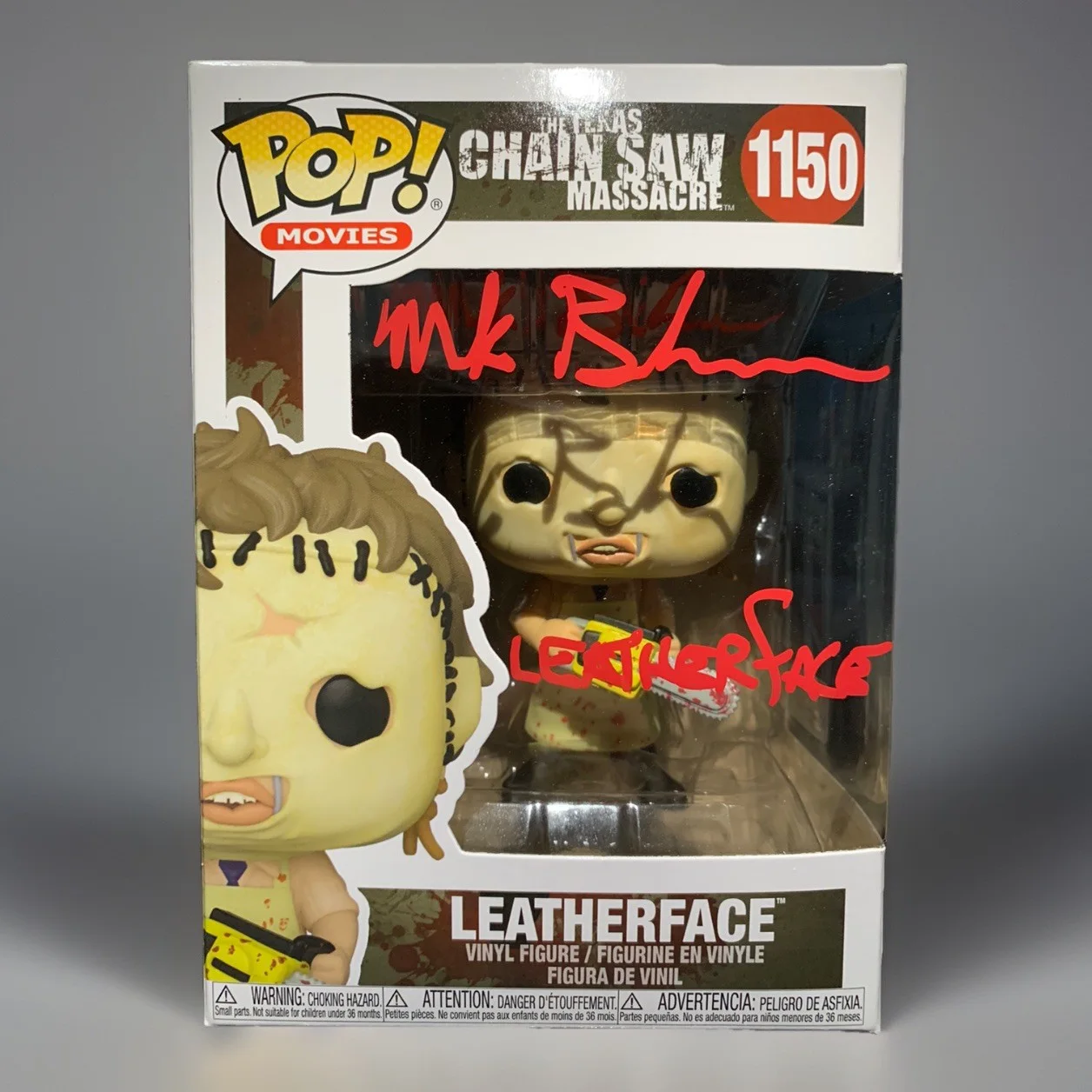 Mark Burnham — Mark Burnham Signed Autographed Leatherface Funko Pop! Texas Chainsaw Massacre