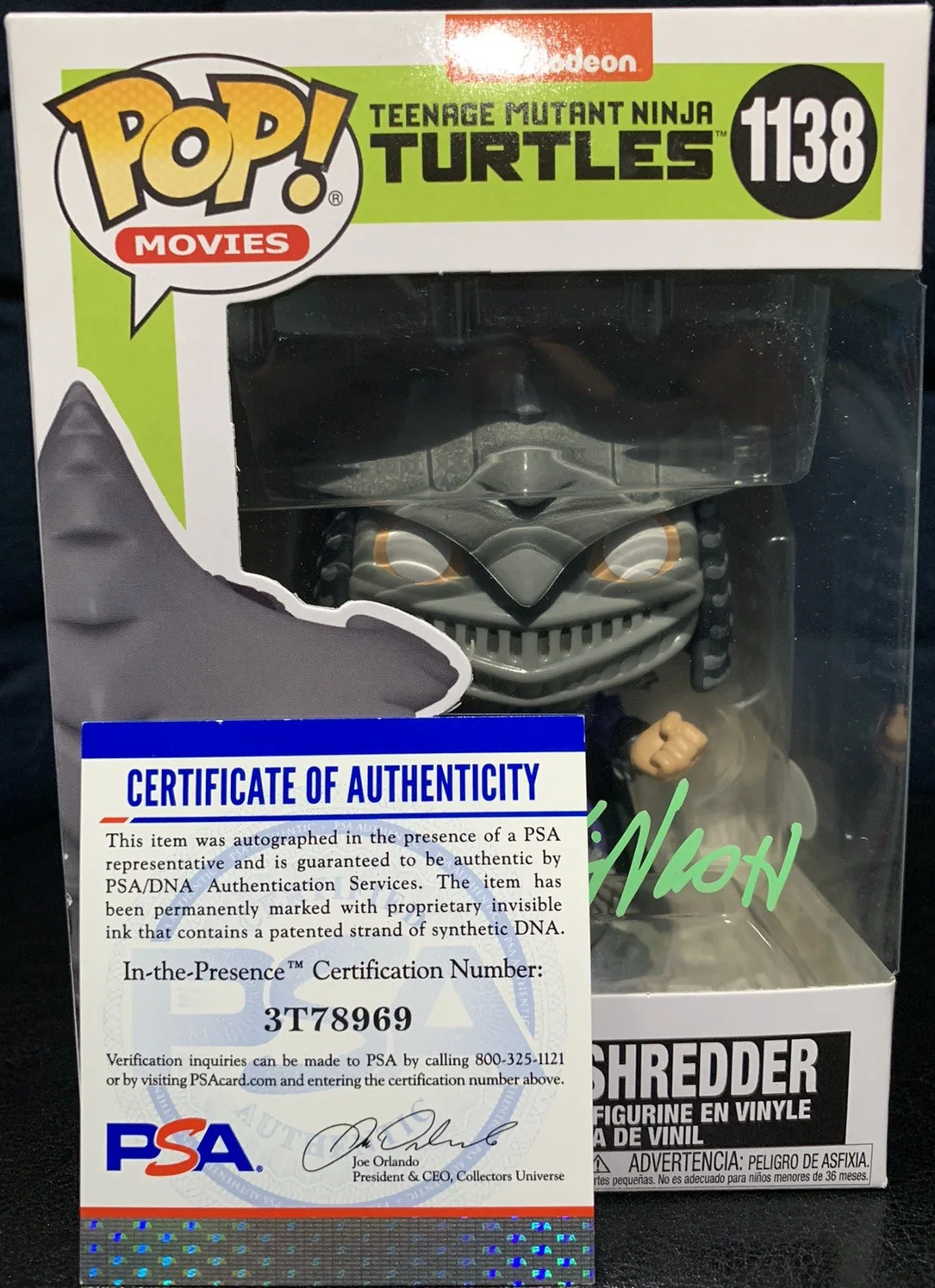 Kevin Nash — Kevin Nash Signed Autographed Super Shredder Funko Pop “TMNT” Vinyl Figure – PSA, изображение 3