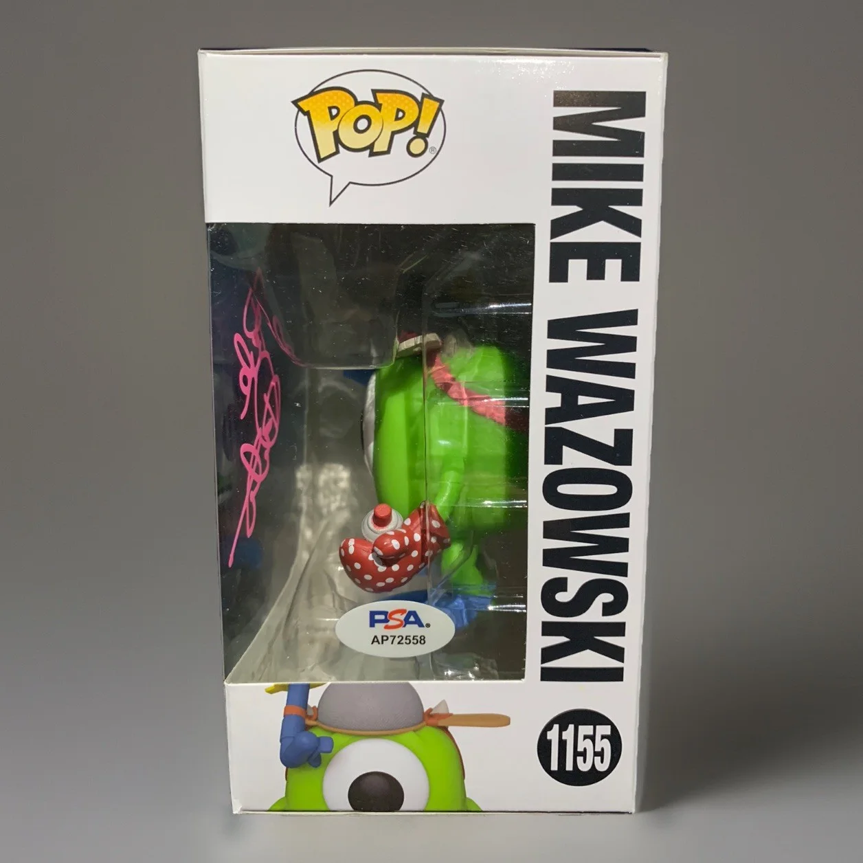 Pete Docter — Pete Docter Signed Autographed Mike Wazowski Funko Pop! “Monsters, Inc.” PSA COA, image 2