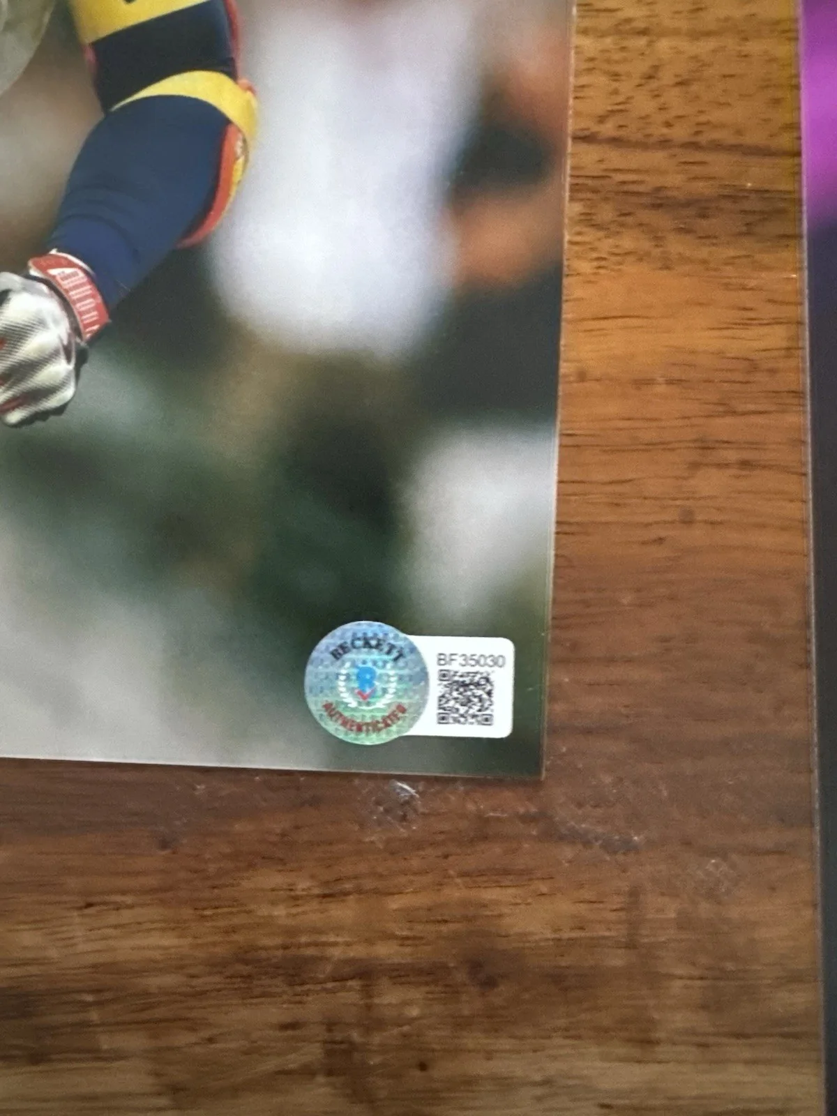 Ronald Acuna Signed Autographed Photo BAS Authenticated Beckett, image 3