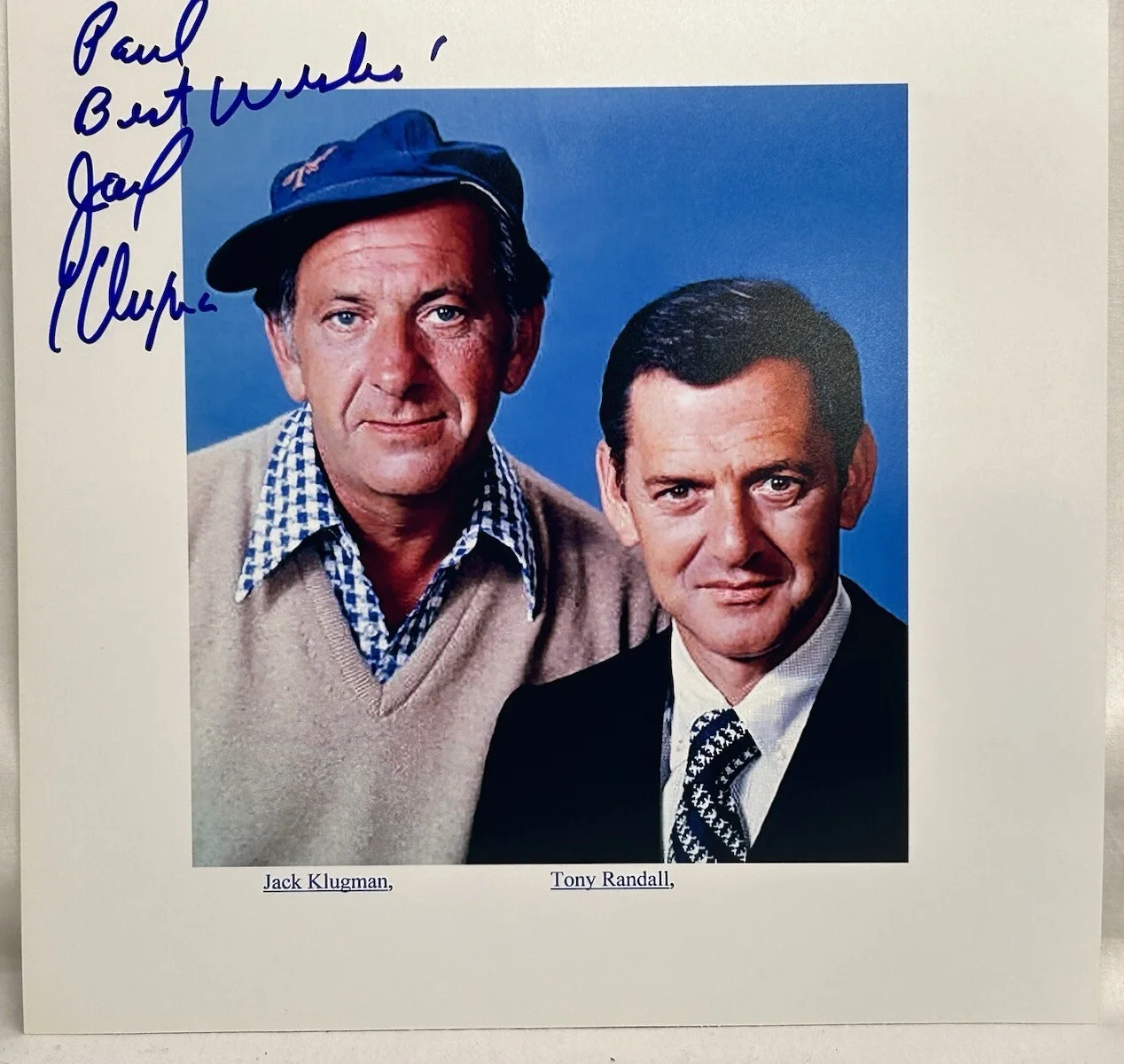 Jack Klugman — Jack Klugman American Actor in The Odd Couple 8x8” Colored Picture Signed, image 2