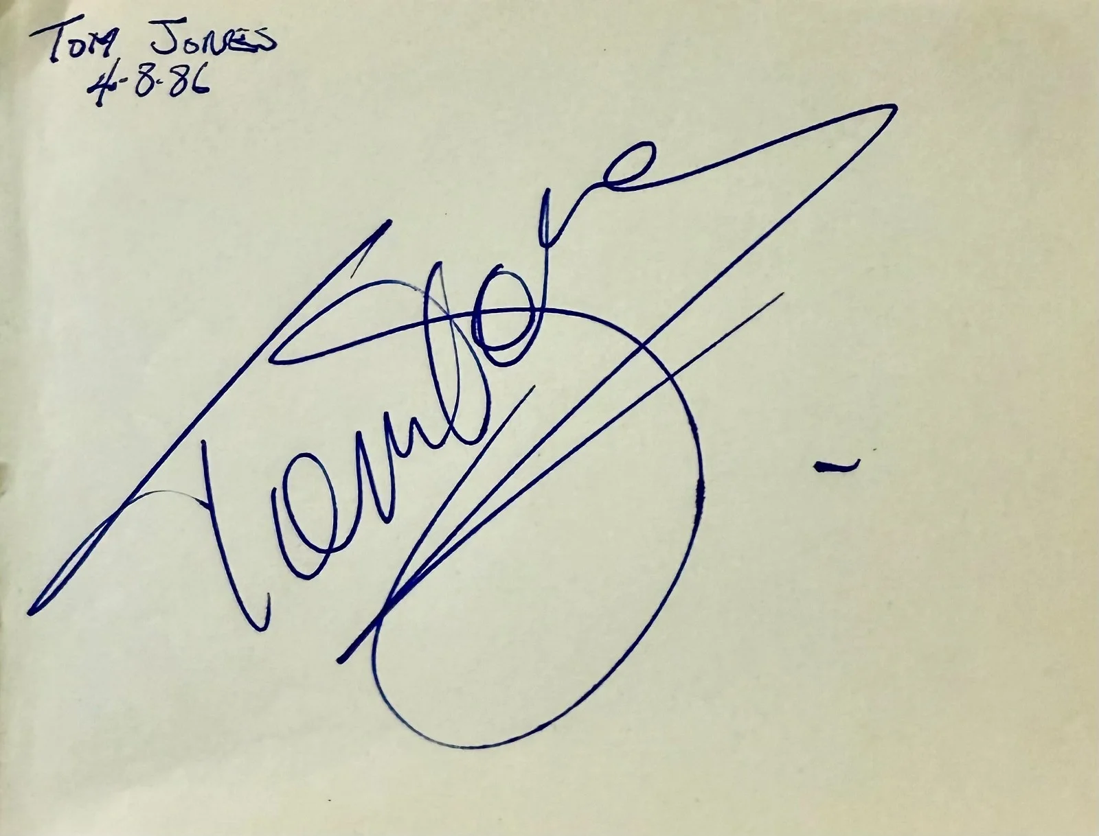 TOM JONES Signed Autographed 4"x 5" ALBUM PAGE It's Not Unusual She's A Lady, image 3