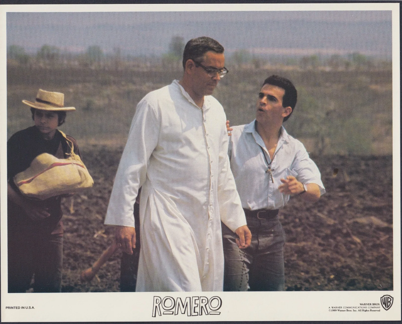 Romero 6x ORIGINAL UK FOH Lobby Cards Raul Julia John Duigan 1989, изображение 3