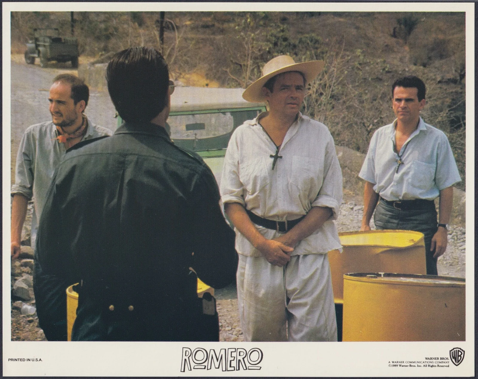 Romero 6x ORIGINAL UK FOH Lobby Cards Raul Julia John Duigan 1989, изображение 5