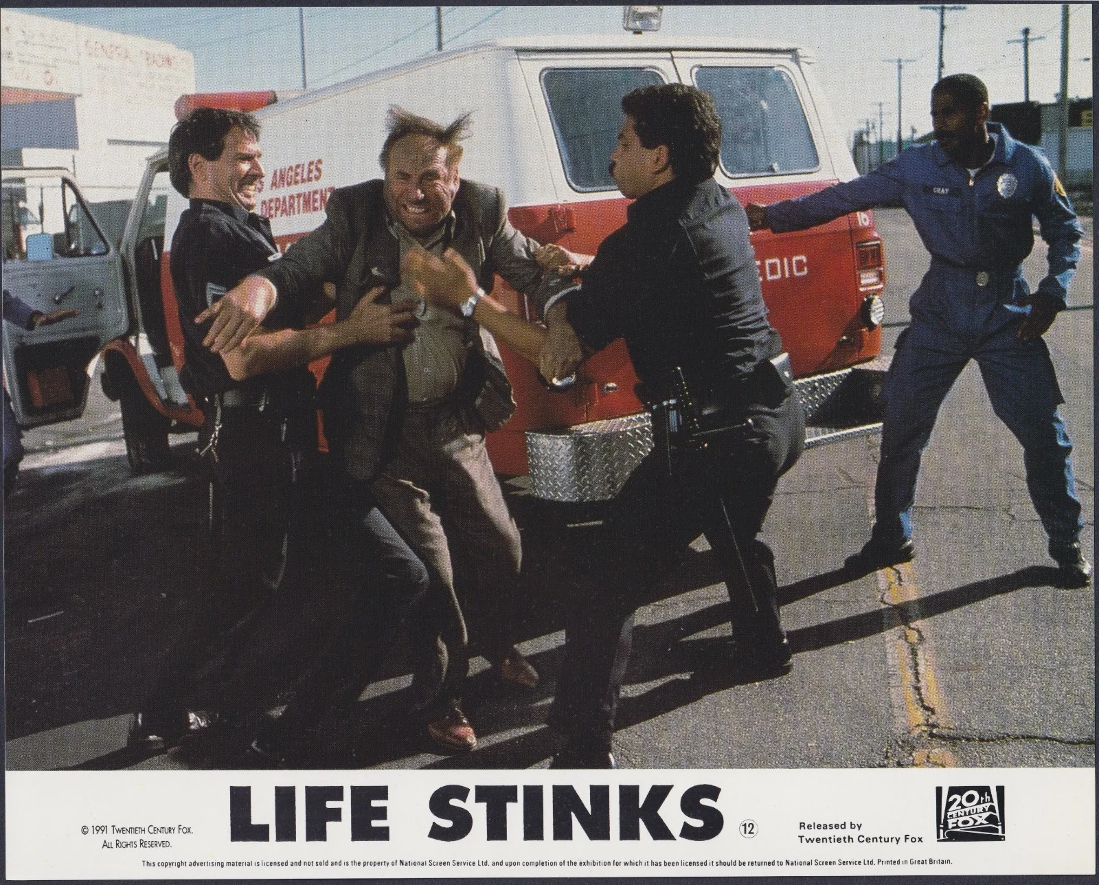 Life Stinks 8x ORIGINAL UK FOH Lobby Cards Mel Brooks 1991, изображение 5