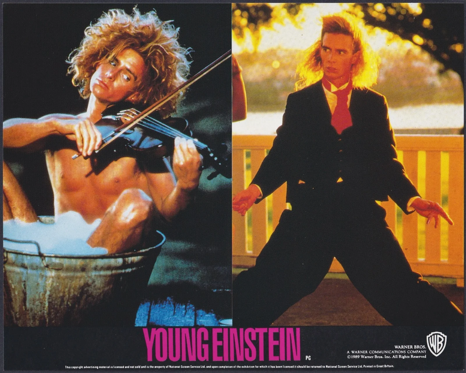 Young Einstein 8x ORIGINAL UK FOH Lobby Cards Yahoo Serious 1988, image 3