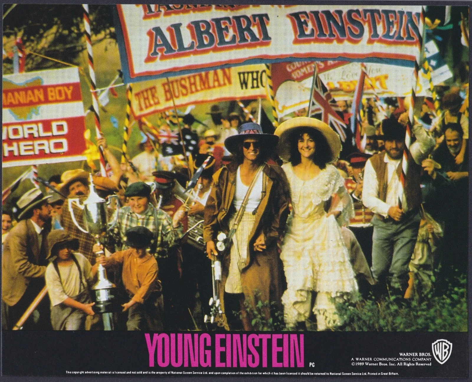 Young Einstein 8x ORIGINAL UK FOH Lobby Cards Yahoo Serious 1988, image 5