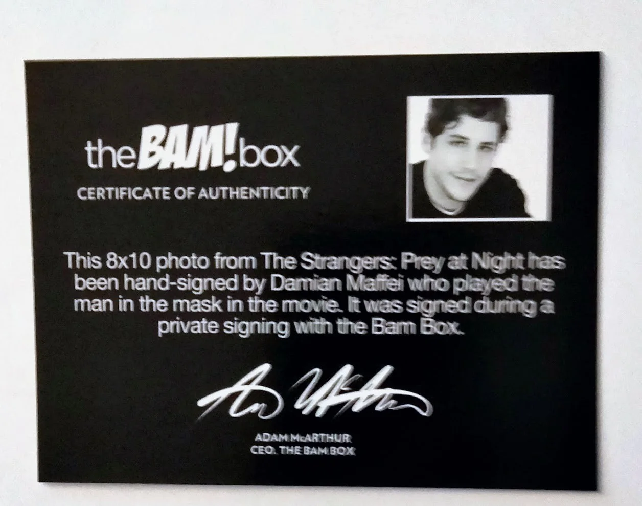 Damian Maffei — The Strangers Prey at Night Exclusive Print Signed By Man In The Mask w BAM COA, изображение 3