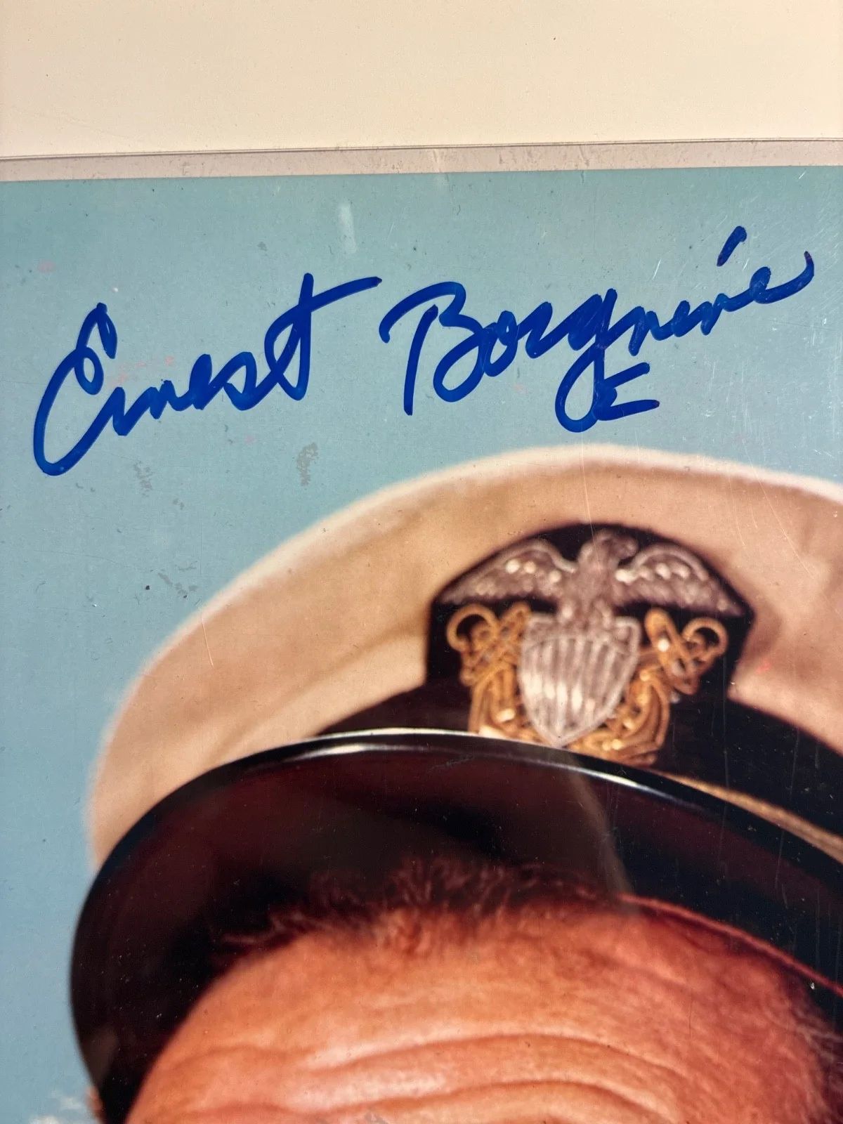 Ernest Borgnine — ERNEST BORGNINE hand-signed McHALES NAVY 8x10 authentic FANTASTIC CLOSEUP OBO, изображение 2