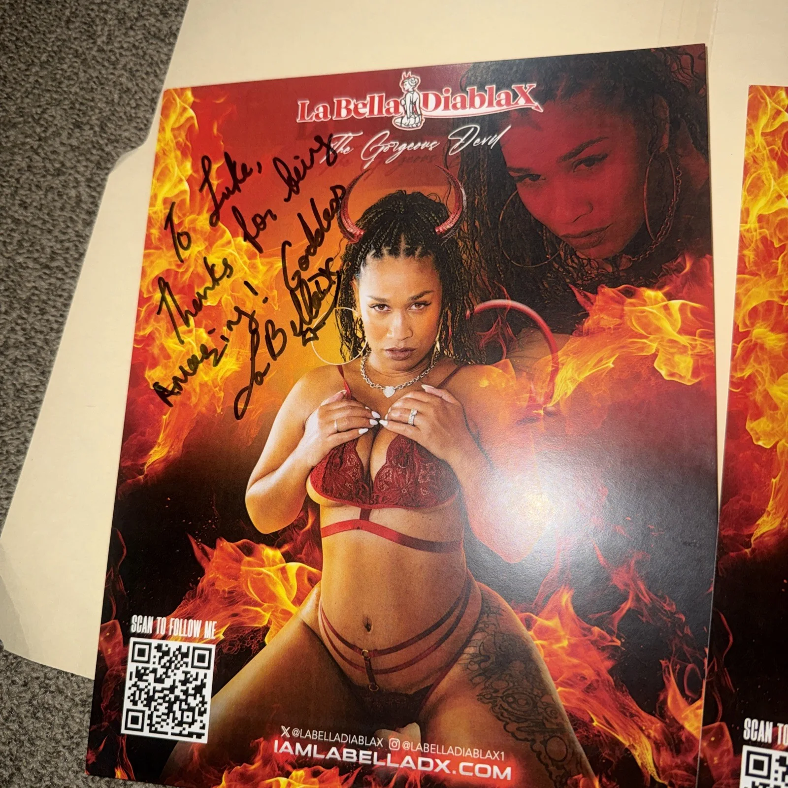 La Bella DiablaX Posters! Signed By Th Legend Herself!!, image 2