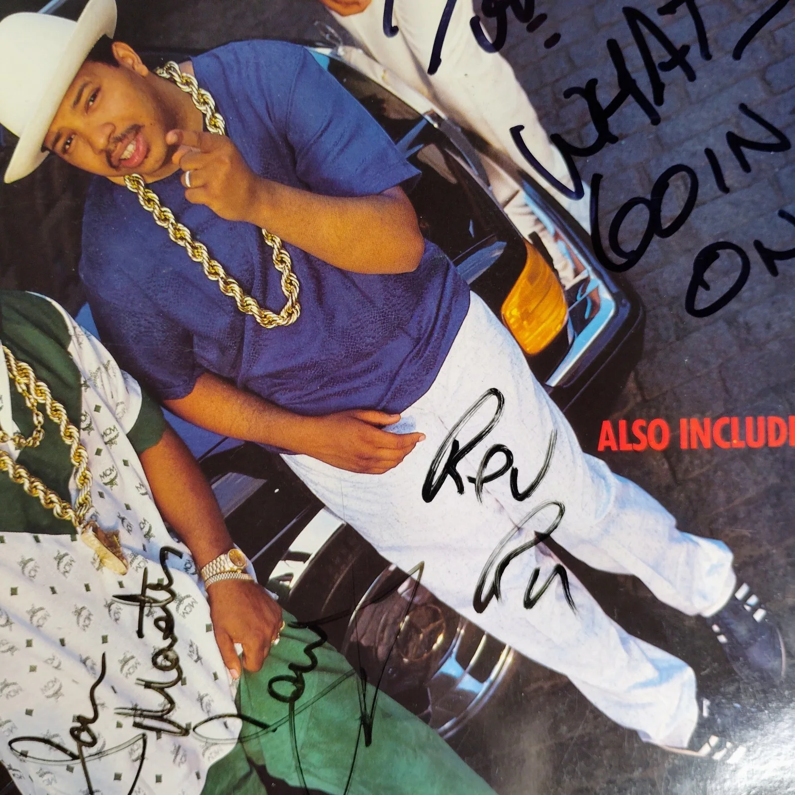 Rev Run, DMC, Jam Master Jay — Run DMC Jam Master Jay Signed Ghostbusters 2 Vinyl Beckett BAS COA Rap Hip Hop, image 4
