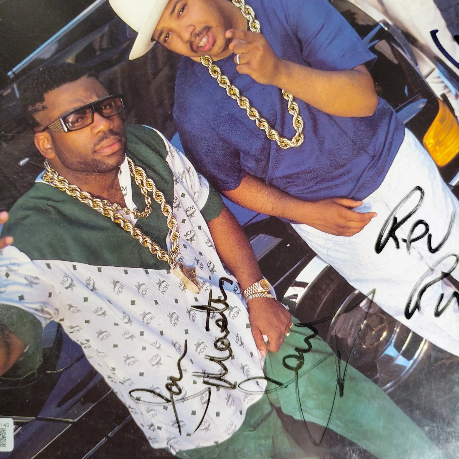 Rev Run, DMC, Jam Master Jay — Run DMC Jam Master Jay Signed Ghostbusters 2 Vinyl Beckett BAS COA Rap Hip Hop, image 5