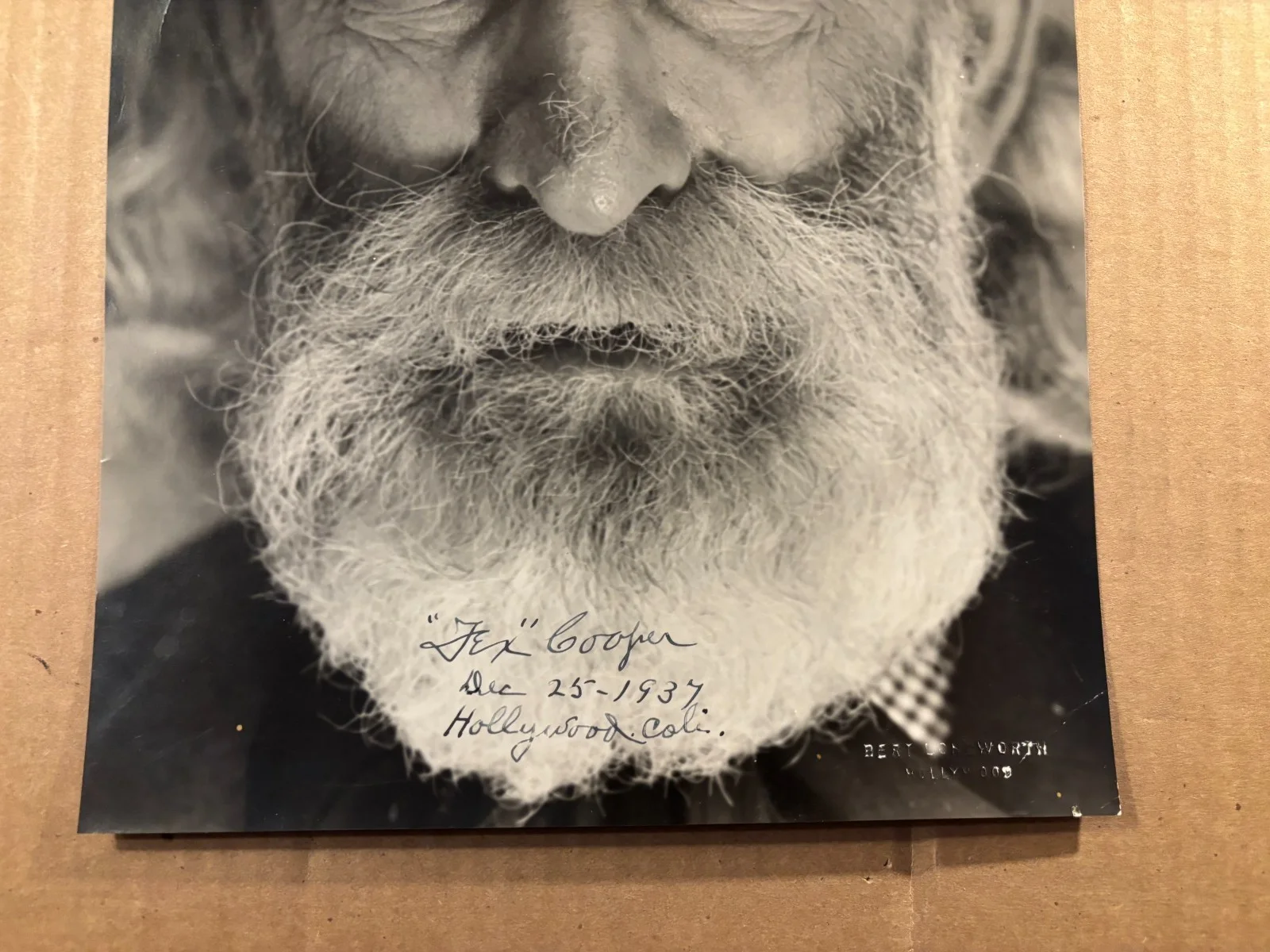 Tex Cooper Extremely Rare Very Early Autographed Oversize 9/13 Photo '37 VA City, image 4