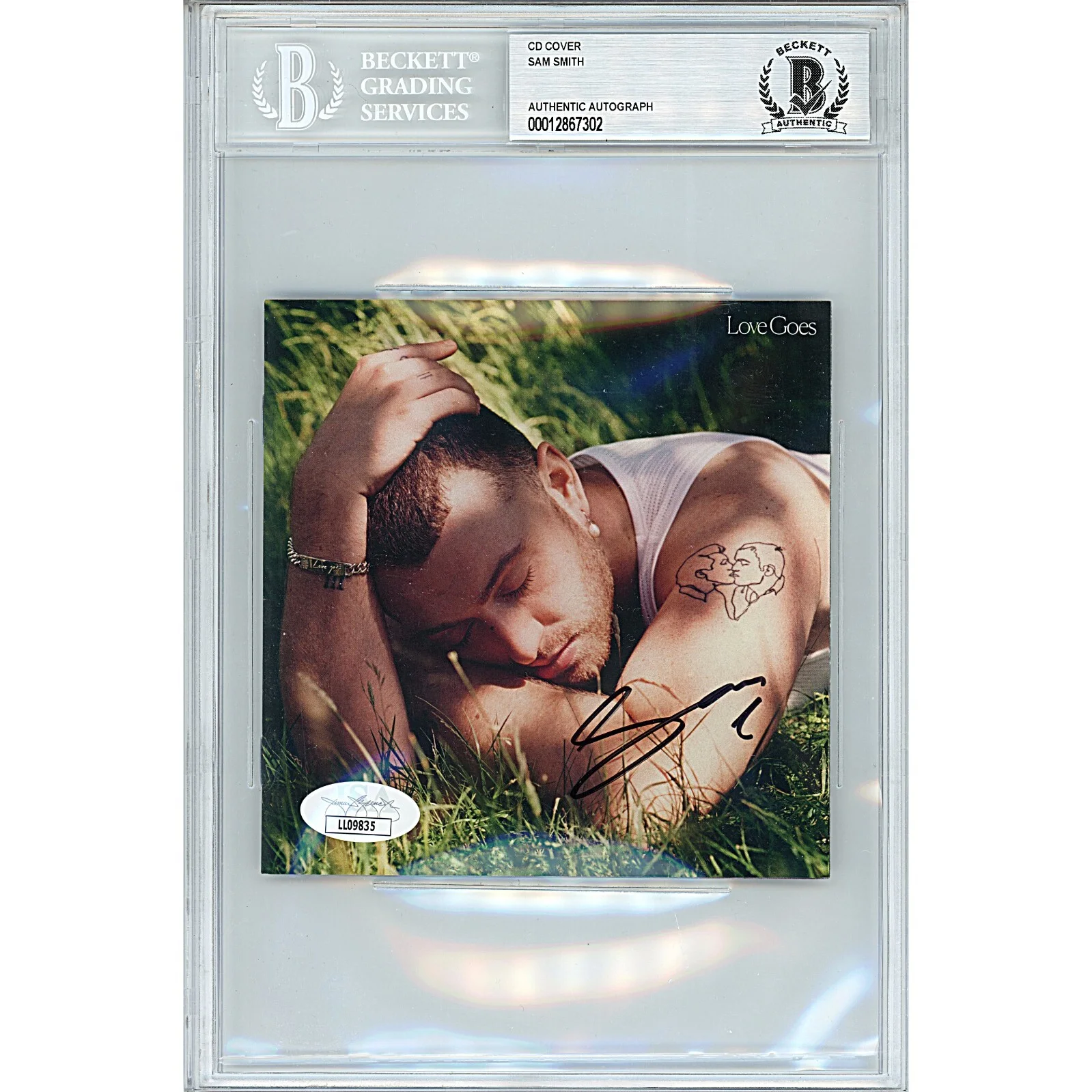 Sam Smith — Sam Smith Signed Love Goes CD Beckett Slab BAS JSA COA Pop RnB Music Autograph