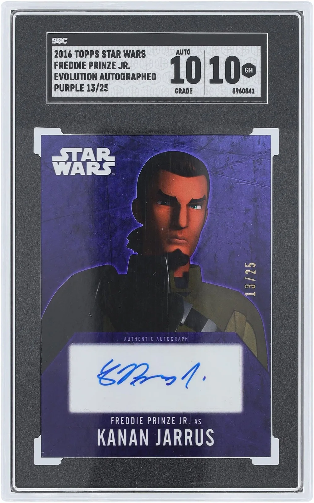 Freddie Prinze Jr — Freddie Prinze Jr. Star Wars Signed '16 Topps Evolution NNO 13/25 SGC 10/10 Card