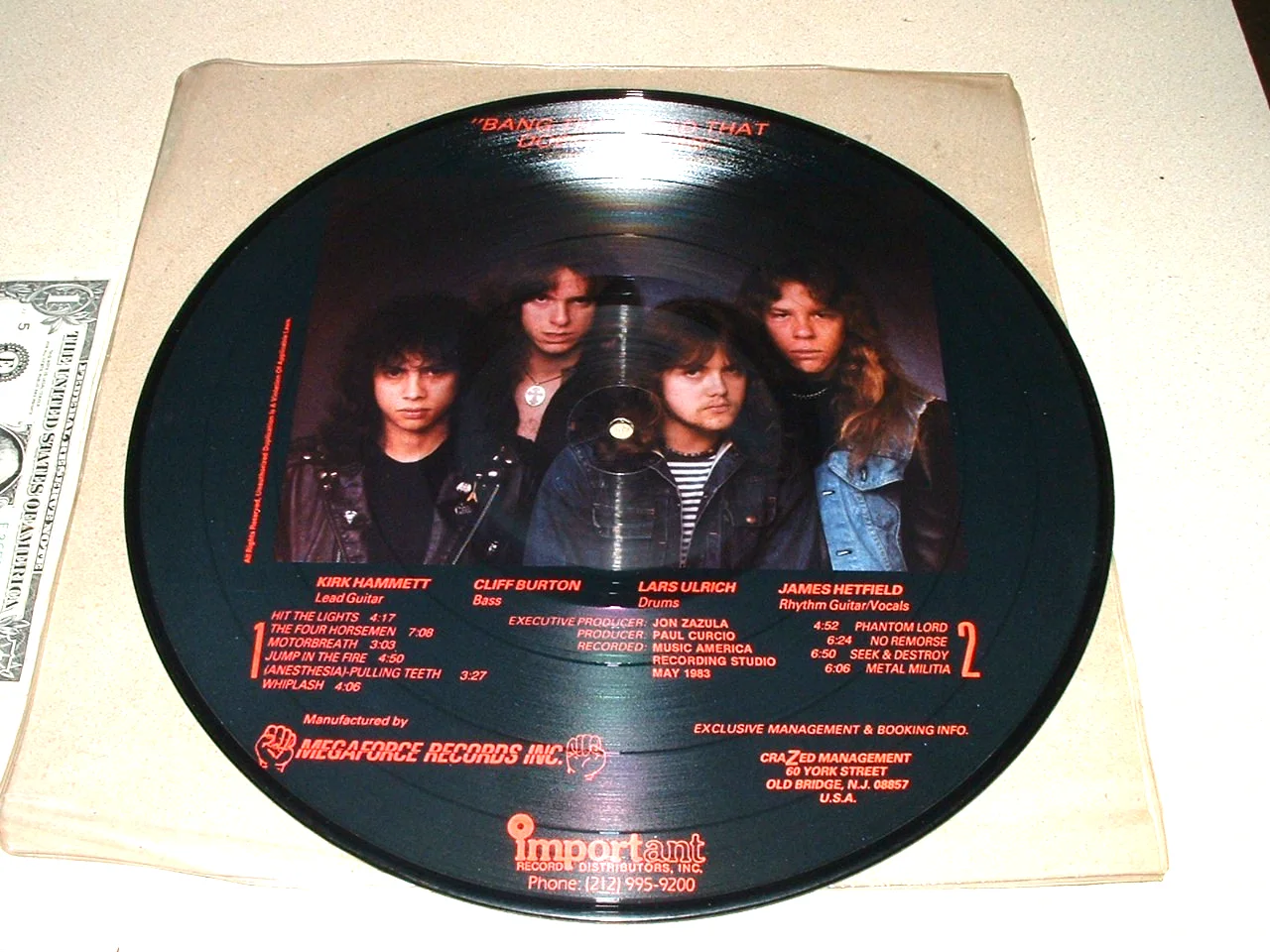 METALLICA 1983 MEGAFORCE RECORDS "KILL EM ALL" PICTURE DISC- NEW NEVER PLAYED, image 3