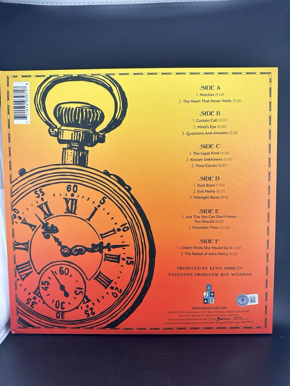 Joe Bonamassa Signed Autographed Vinyl LP “Tales Of Time” BECKETT BAS COA, изображение 3