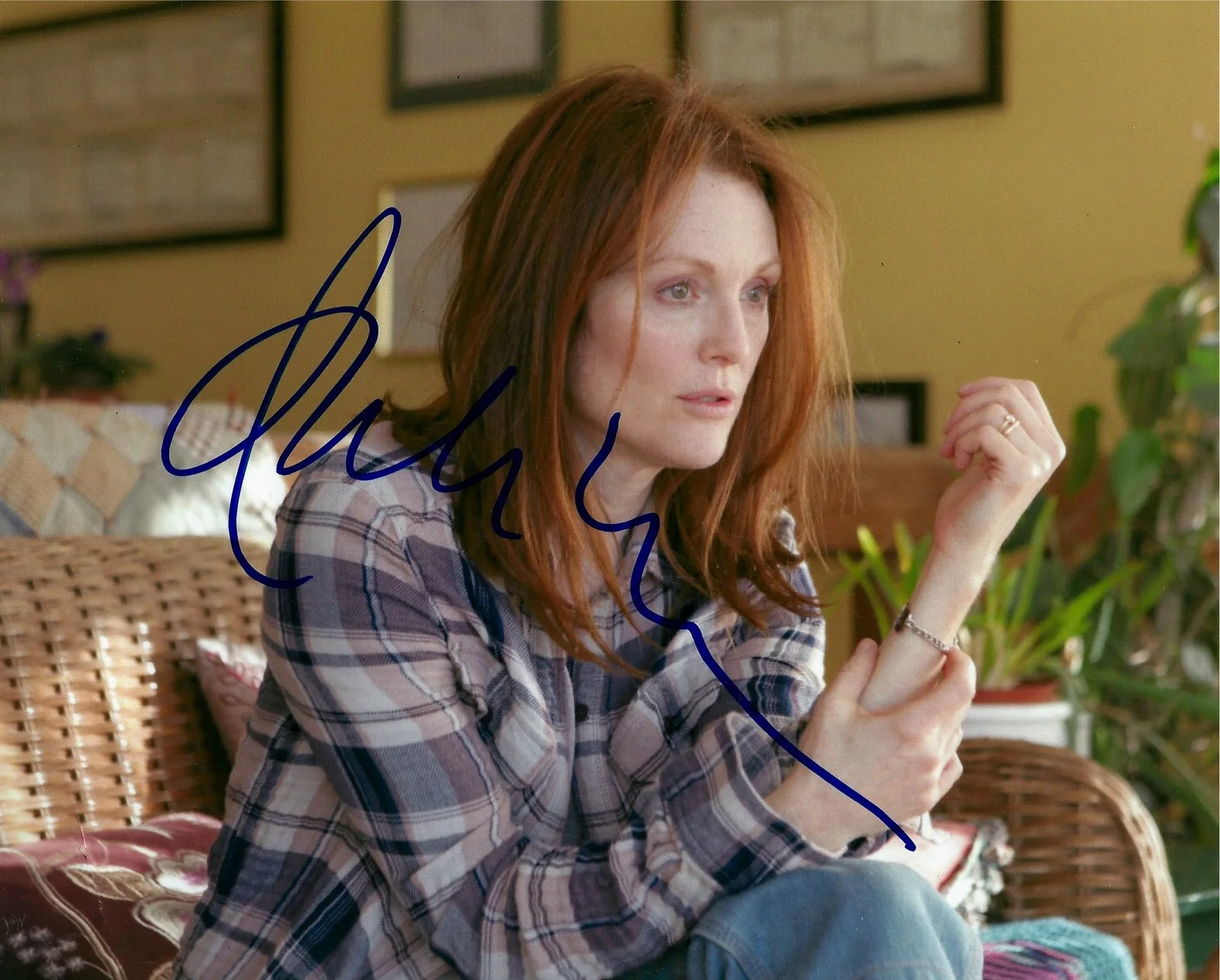 Julianne Moore — Julianne Moore signed Still Alice 8x10 photo In Person. Hannibal