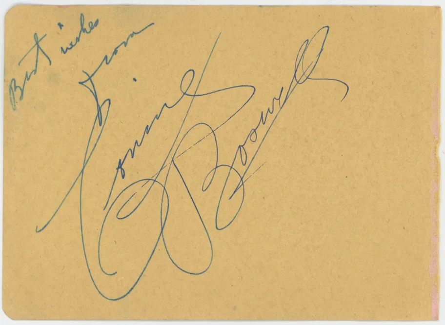 Fred MacMurray & Connie Boswell Autographed Signed Album Page AMCo COA 25027, изображение 2