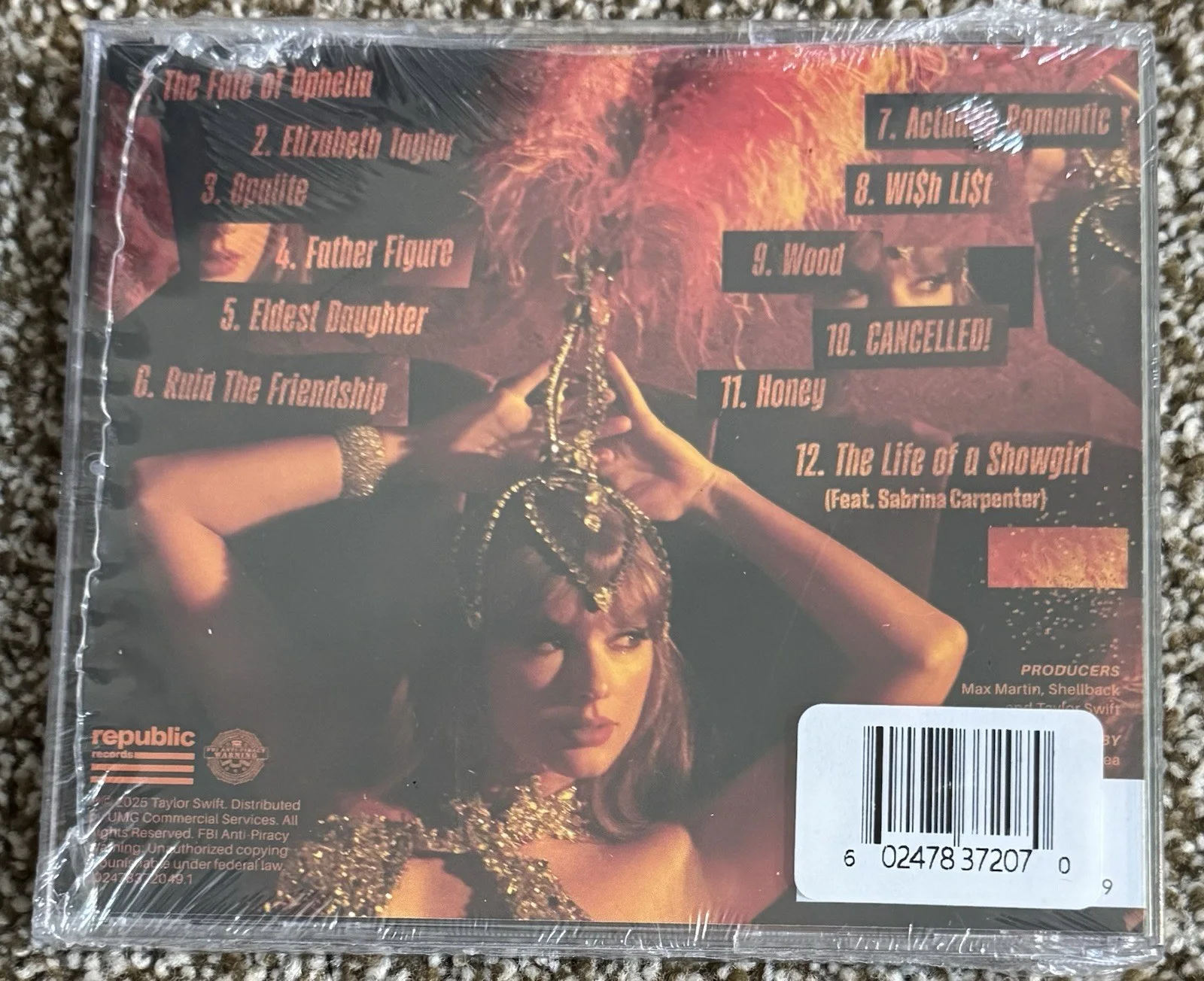 Taylor Swift 'The Life of a Showgirl' CD with Hand-Signed Photo 1 Sealed, изображение 2