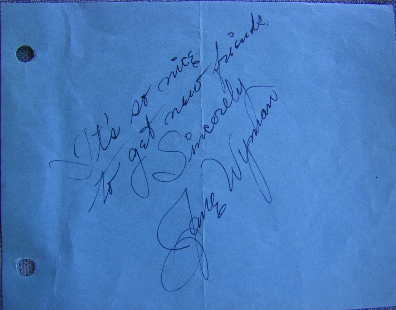 Jane Wyman — Jane Wyman Movie/TV star Academy Award,4 Golden Globes,signed 4x6+fanclub BSNCOA, изображение 2