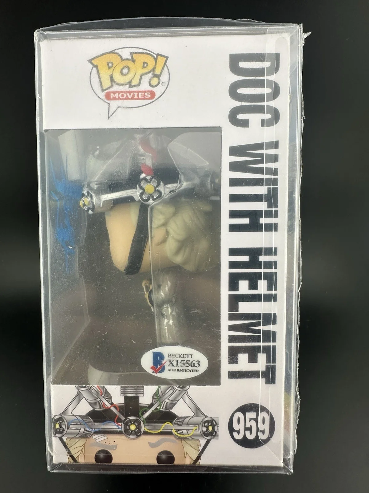 Christopher Lloyd — Christopher Lloyd Signed Doc Helmet Back To Future Funko POP 959 BECKETT BAS, image 3