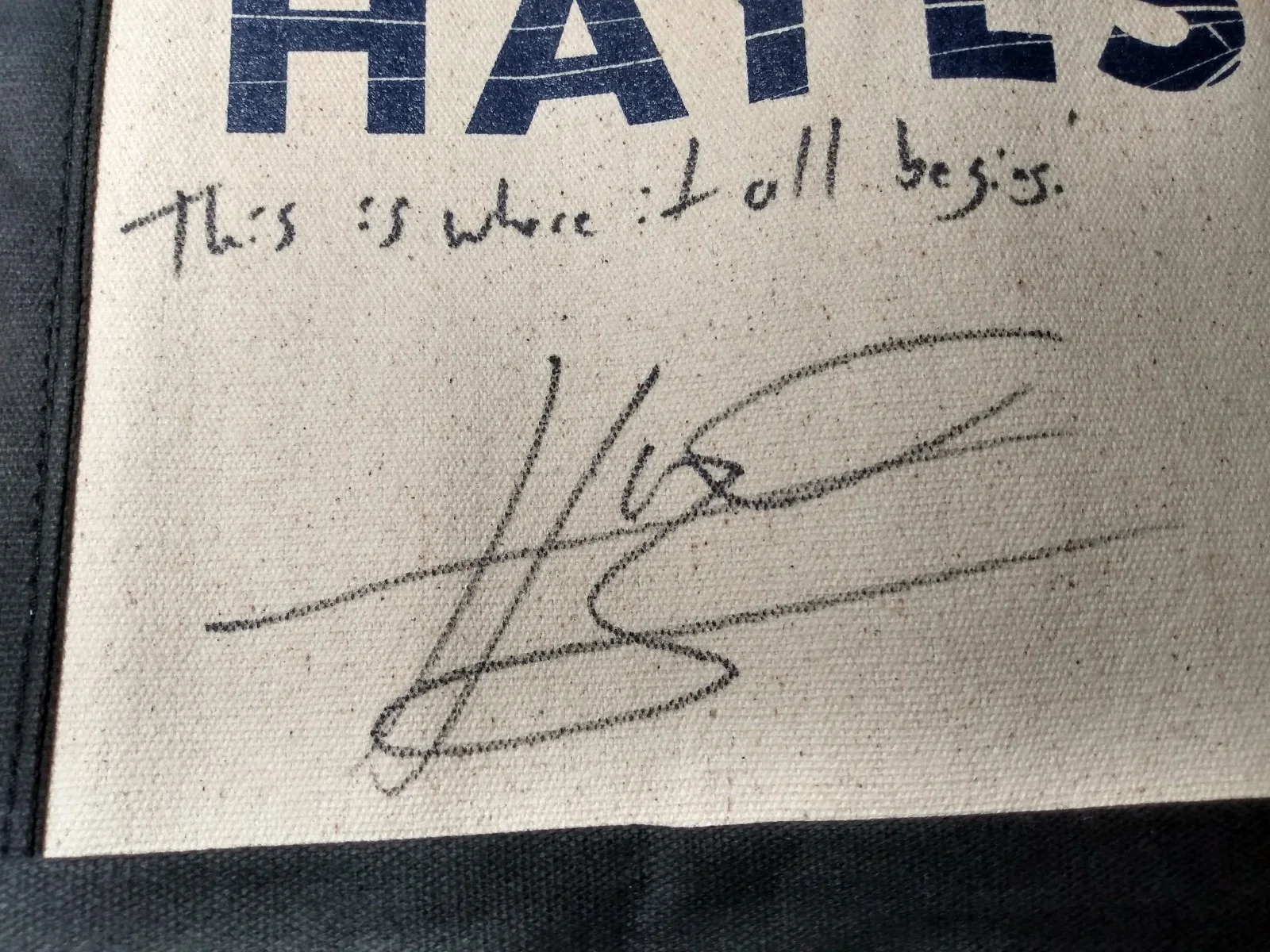 Hunter Hayes SIGNED Bag Actual Real Autograph Country Western Singer Songwriter, image 5