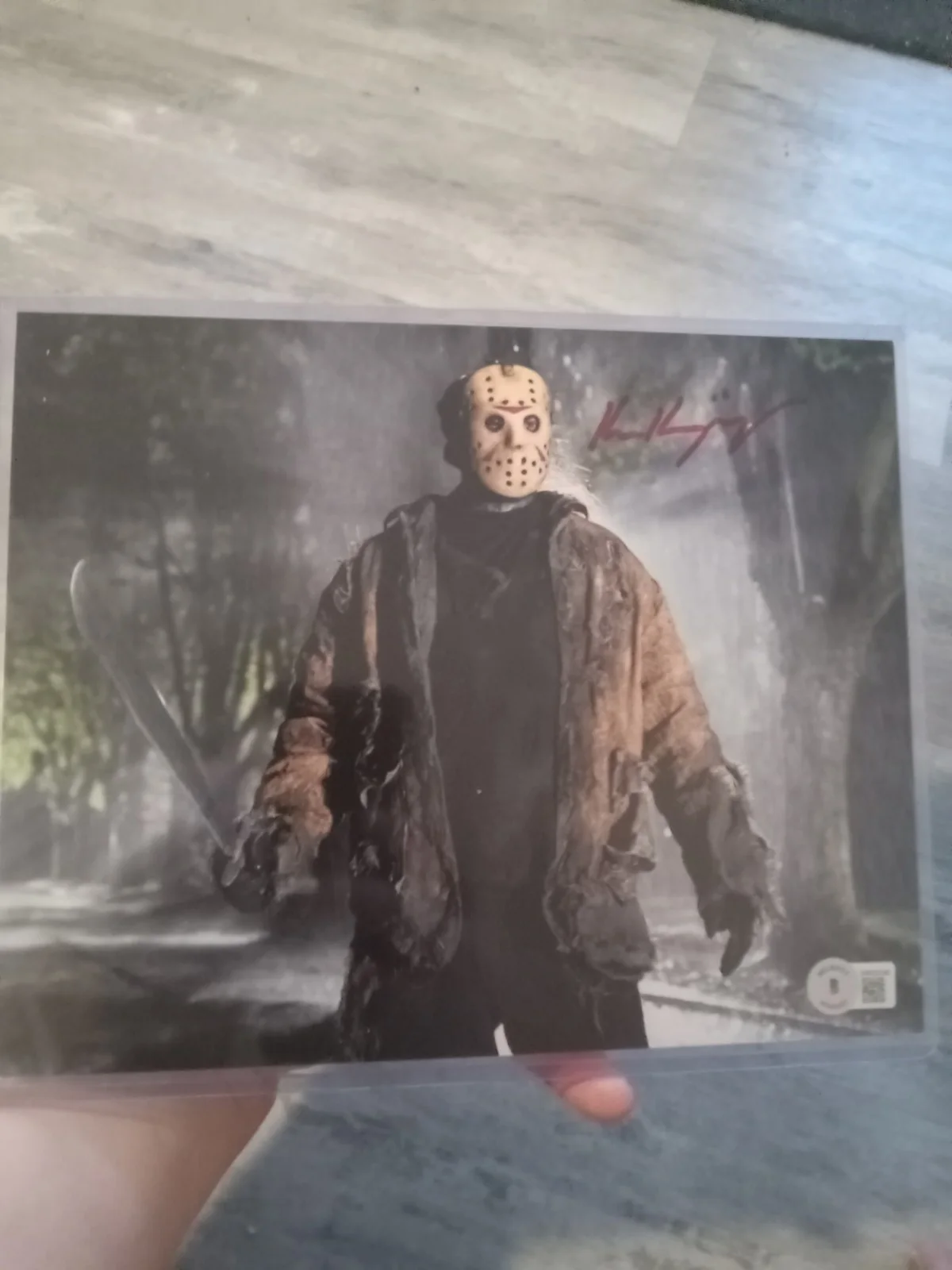 Ken Kirzinger — Ken Kirzinger signed 8x10 Jason Voorhees Freddy vs Jason photo - Beckett COA