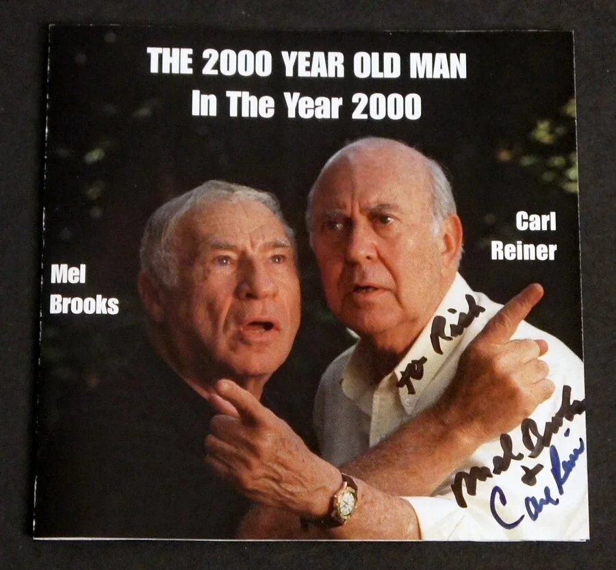 Mel Brooks, Carl Reiner — MEL BROOKS & CARL REINER Signed & Inscribed in Person CD - 2000 Year Old Man, изображение 2