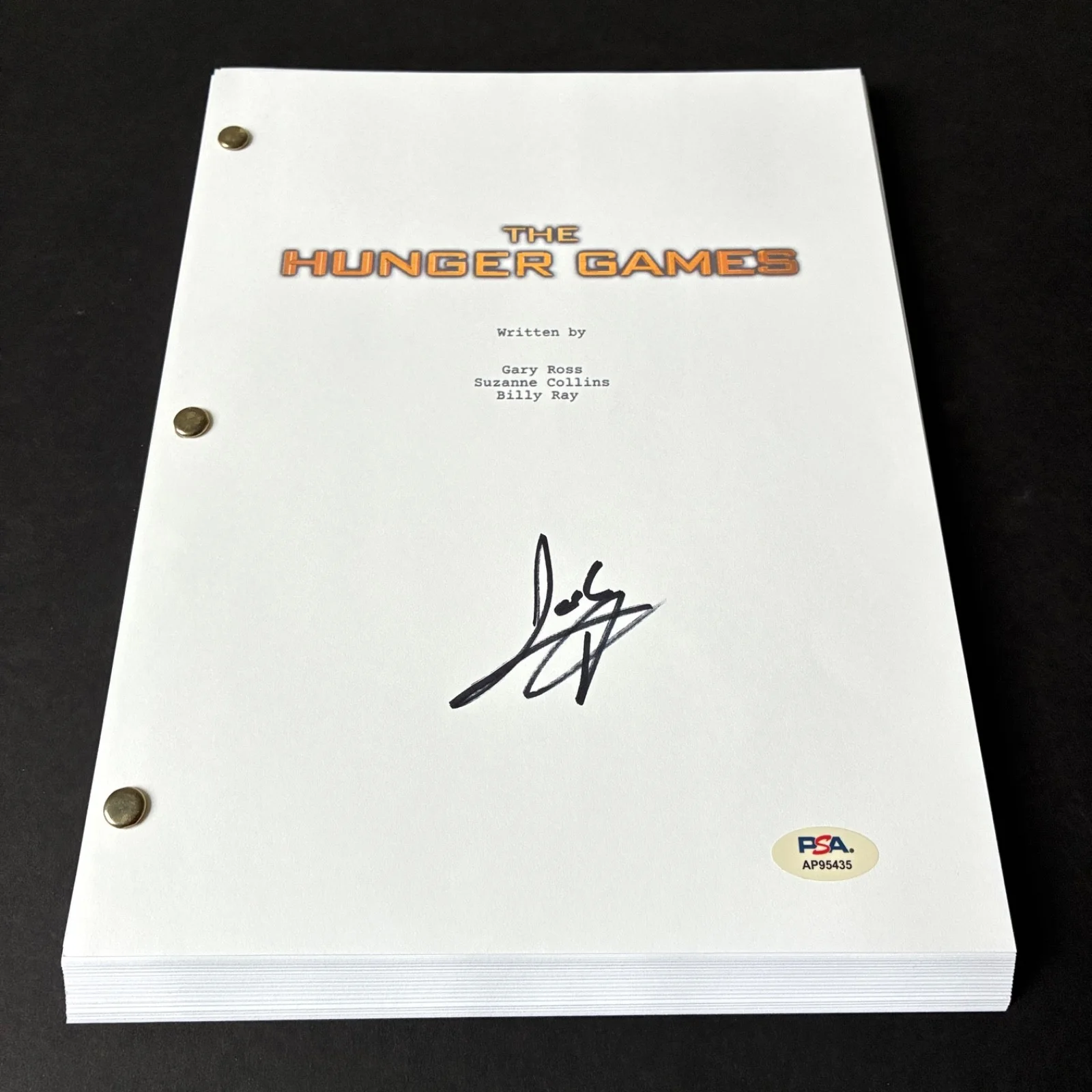 Josh Hutcherson — JOSH HUTCHERSON SIGNED THE HUNGER GAMES MOVIE SCRIPT FULL 127 PAGE PSA AUTOGRAPH