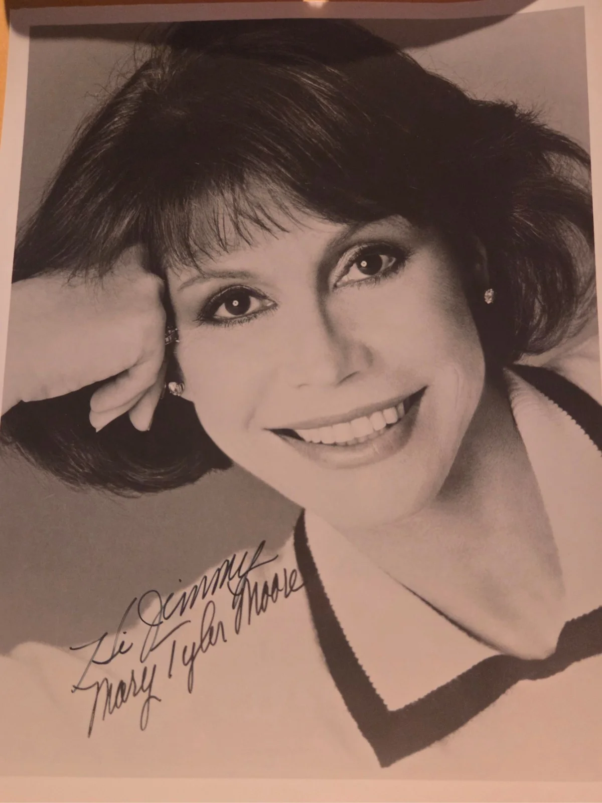 Mary Tyler Moore — MARY TYLER MOORE Autographed 8x10 Photo Inscribed To Jimmy Dick Van Dyke Signed