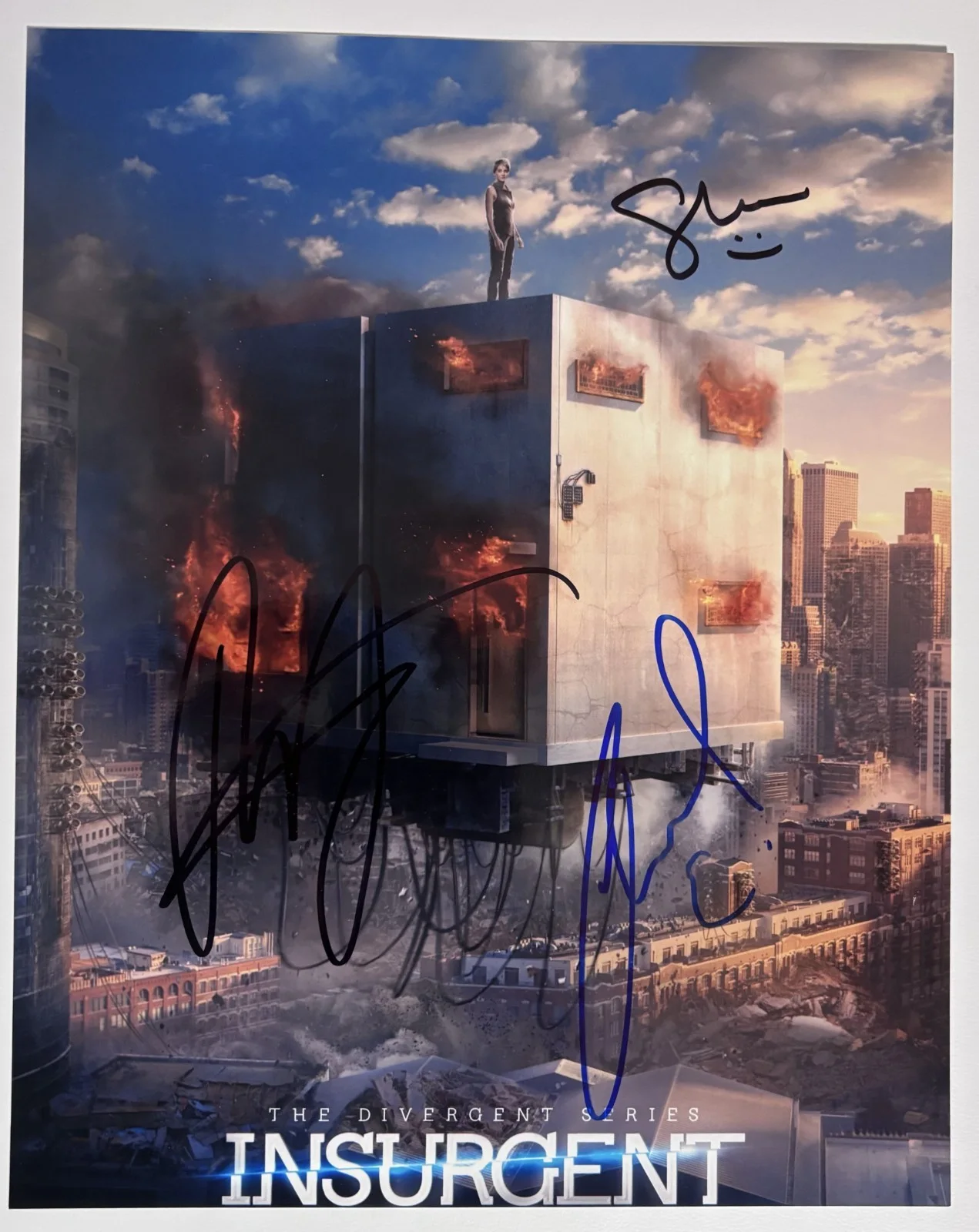 Shailene Woodley, Theo James and Ansel Elgort — "Insurgent" In-person Cast signed by Theo James, Shailene Woodley & Ansel Elgort