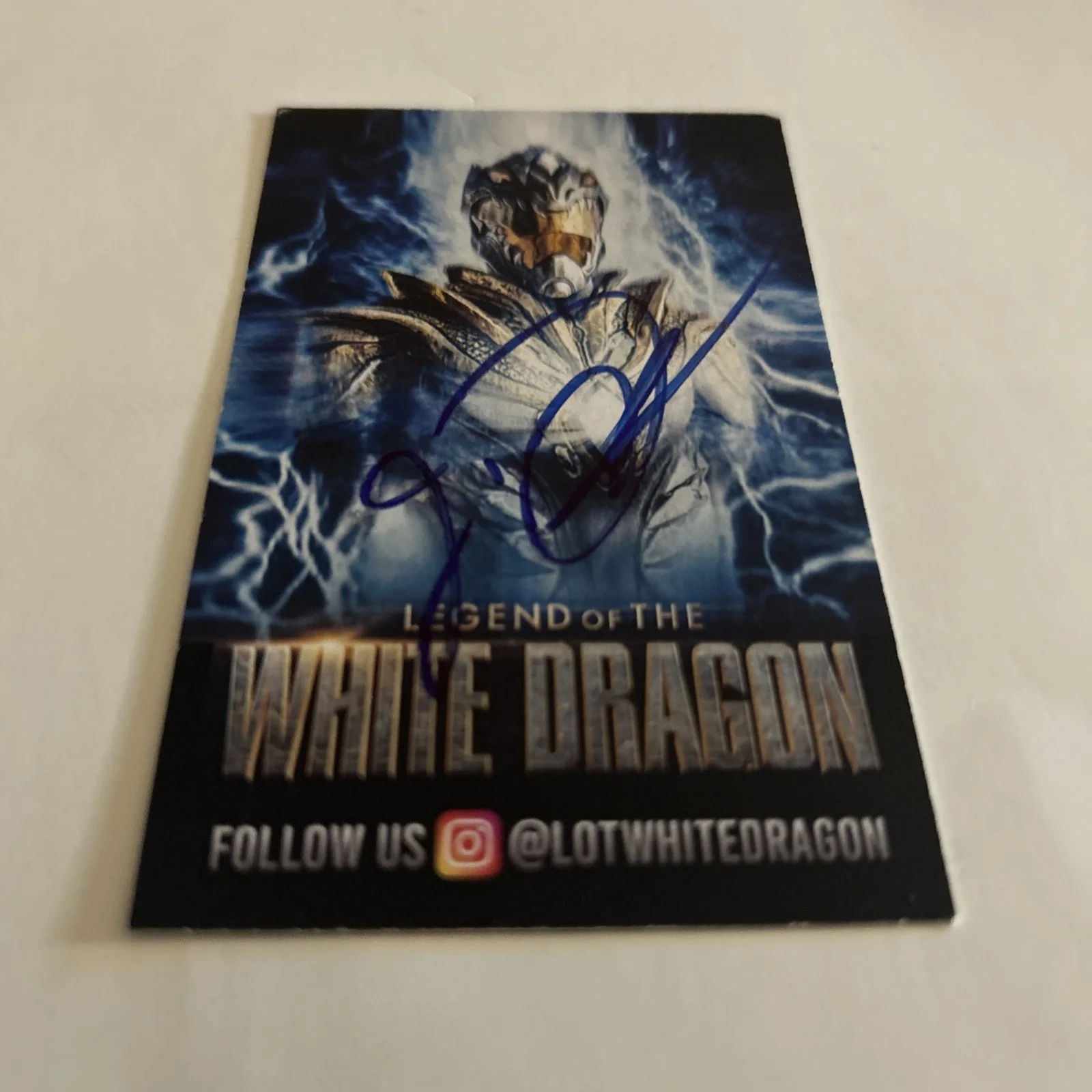 Jason David Frank — Jason David Frank Legend Of The White Dragon Signed Card Power Rangers, изображение 2