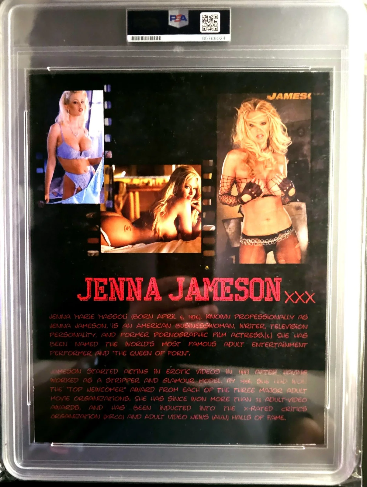 Jenna Jameson — JENNA JAMESON Signed Custom Cut 8x10 Card Auto PSA/DNA - SMOKING HOT, RARE 1/1!, изображение 4