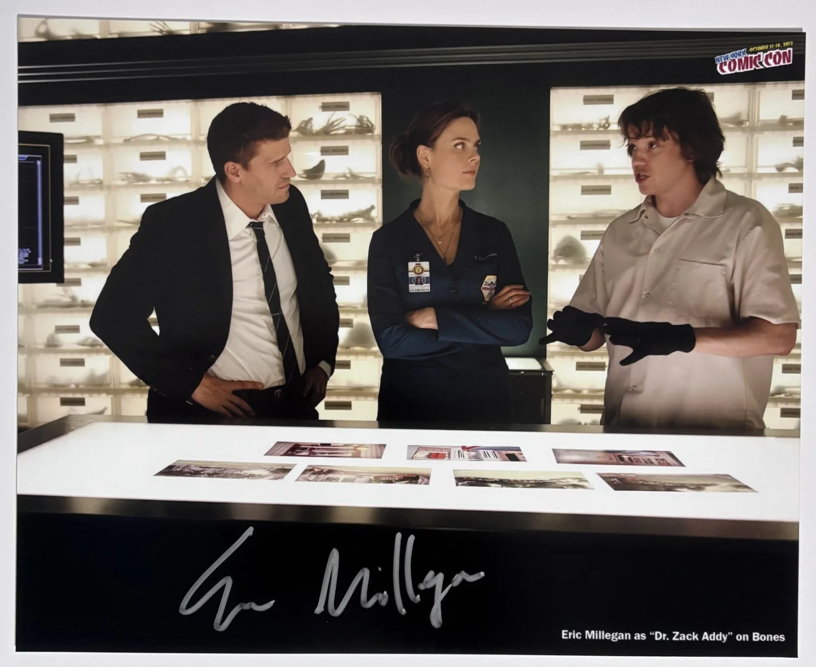 Eric Millegan — Eric Millegan Signed Photo in-person at NYC Comic Con 2012 "Bones" Dr. Zack Addy