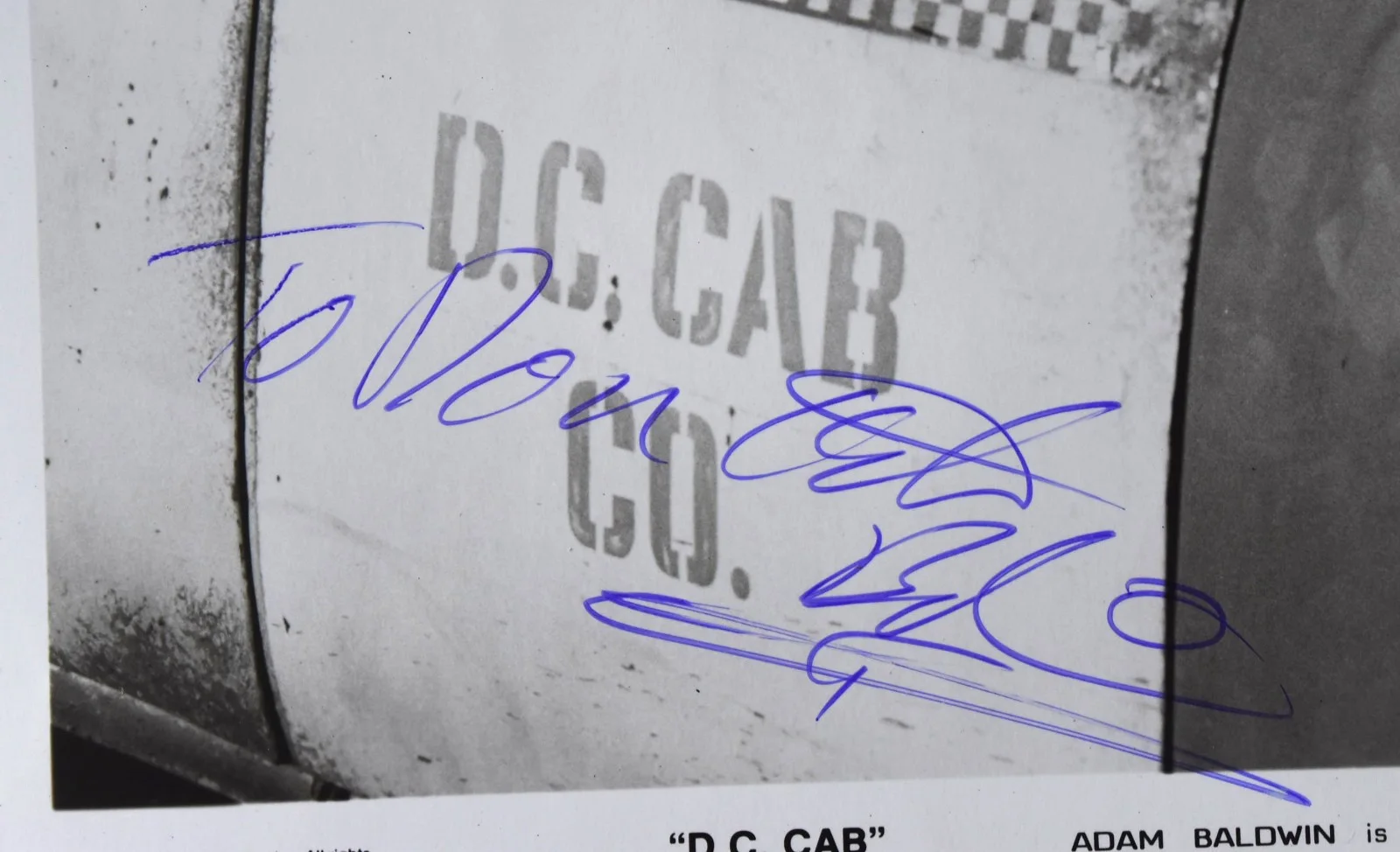 Adam Baldwin "D. C. Cab" Hand Signed Photo 8"X10", image 2