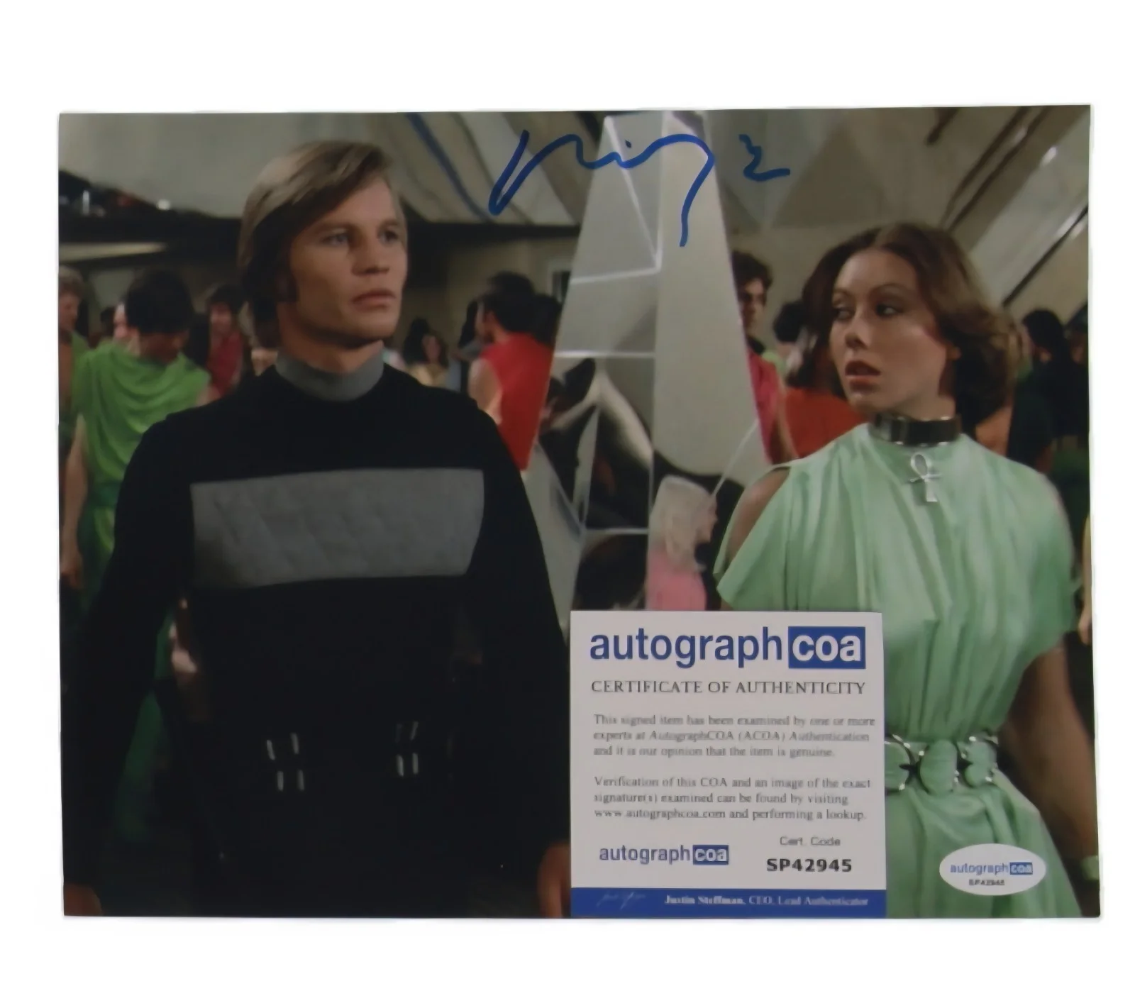 Michael York — Michael York Signed Logan's Run 1976 ACOA Certified AUTOGRAPHED, image 2