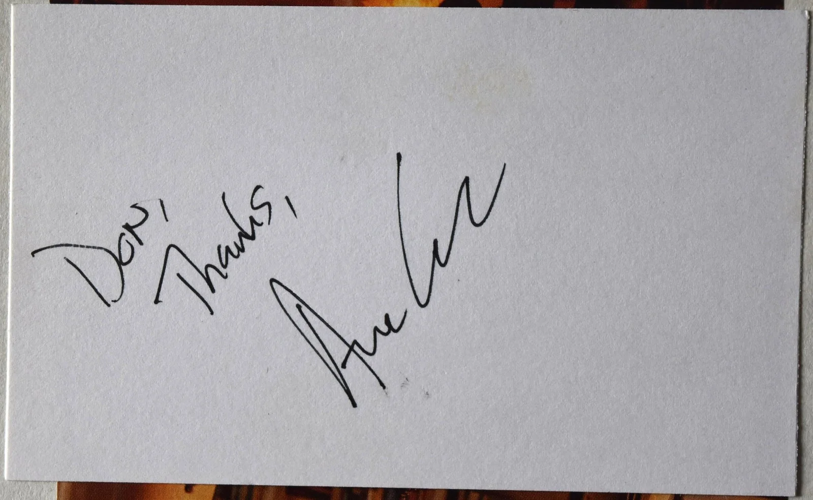 Anderson Cooper Hand Signed Card, image 2
