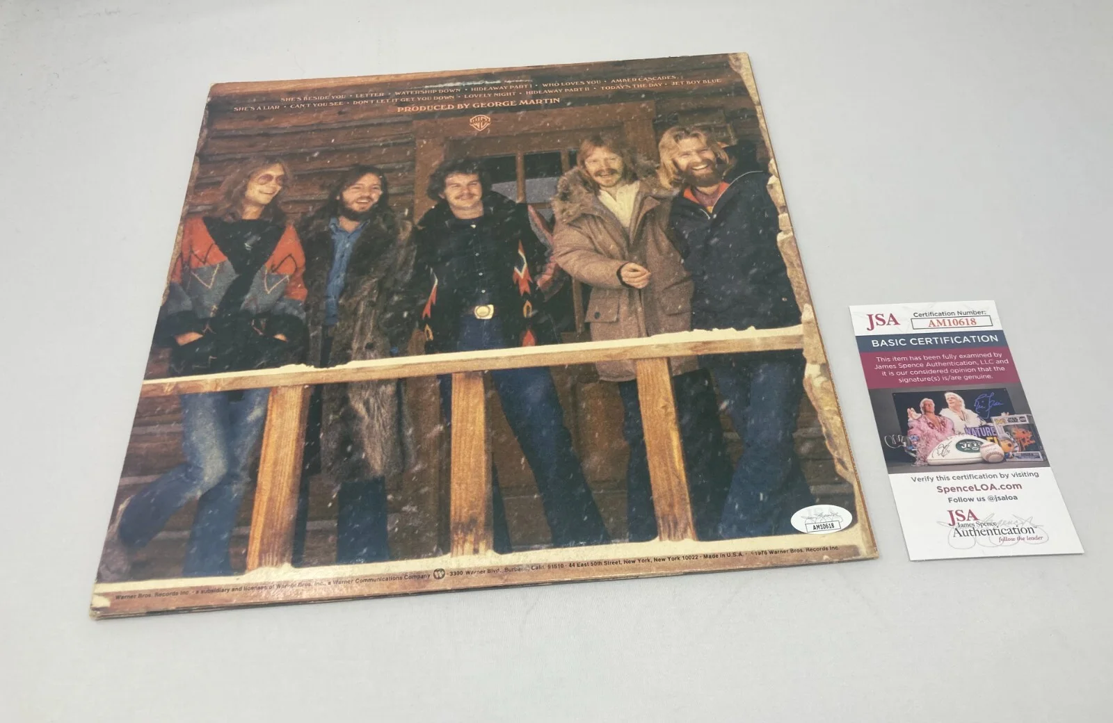 Gerry Beckley signed America Hideaway Album JSA COA, image 2