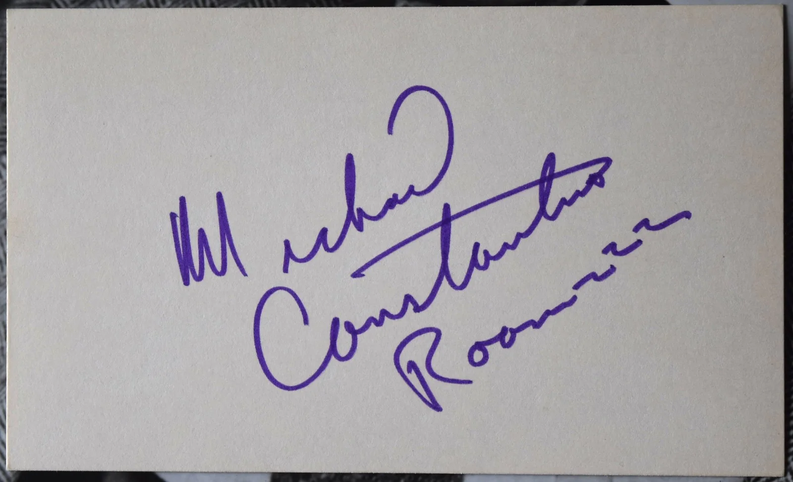 Michael Constantine Hand Signed Card, image 2