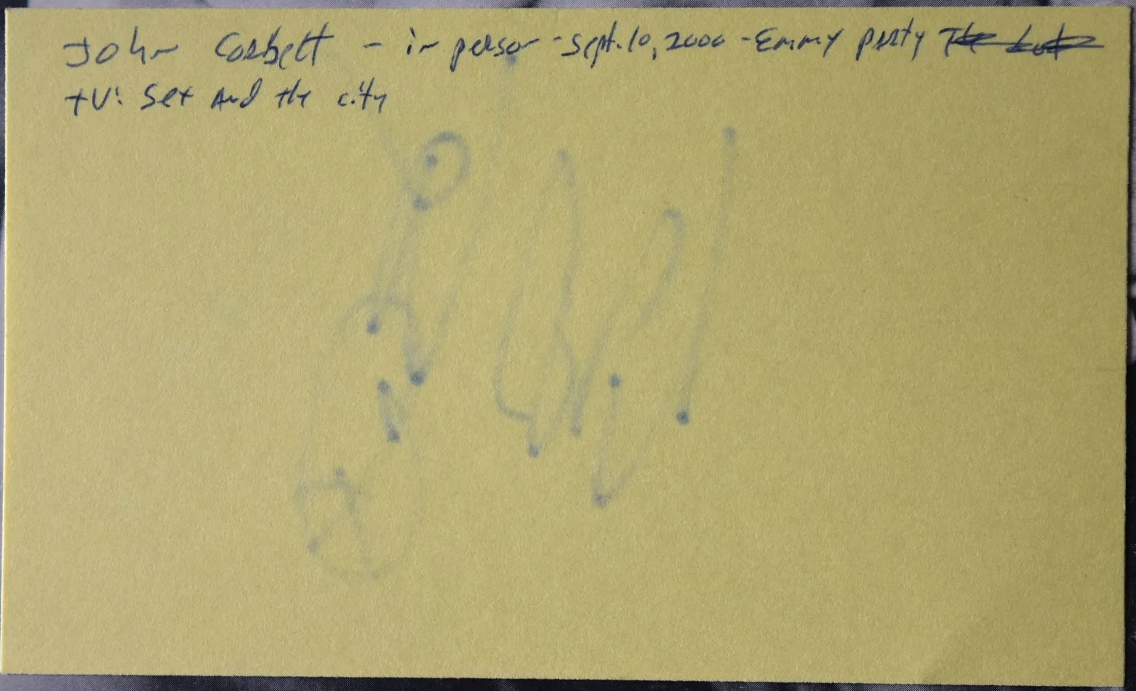 John Corbett Hand Signed Card, image 3
