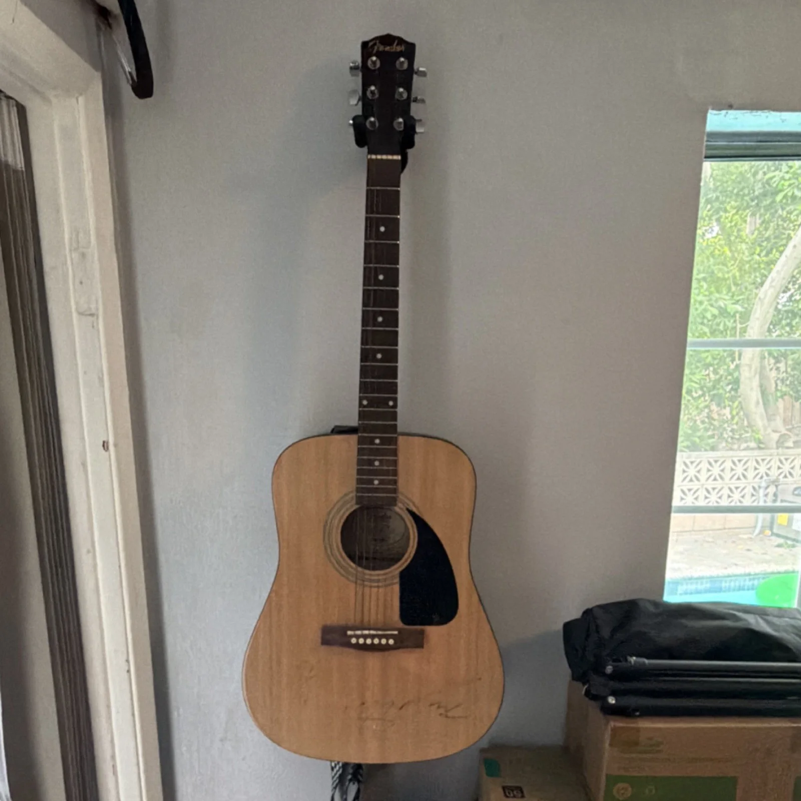 Jonas Brothers Autographed Fender Acoustic Guitar, image 2