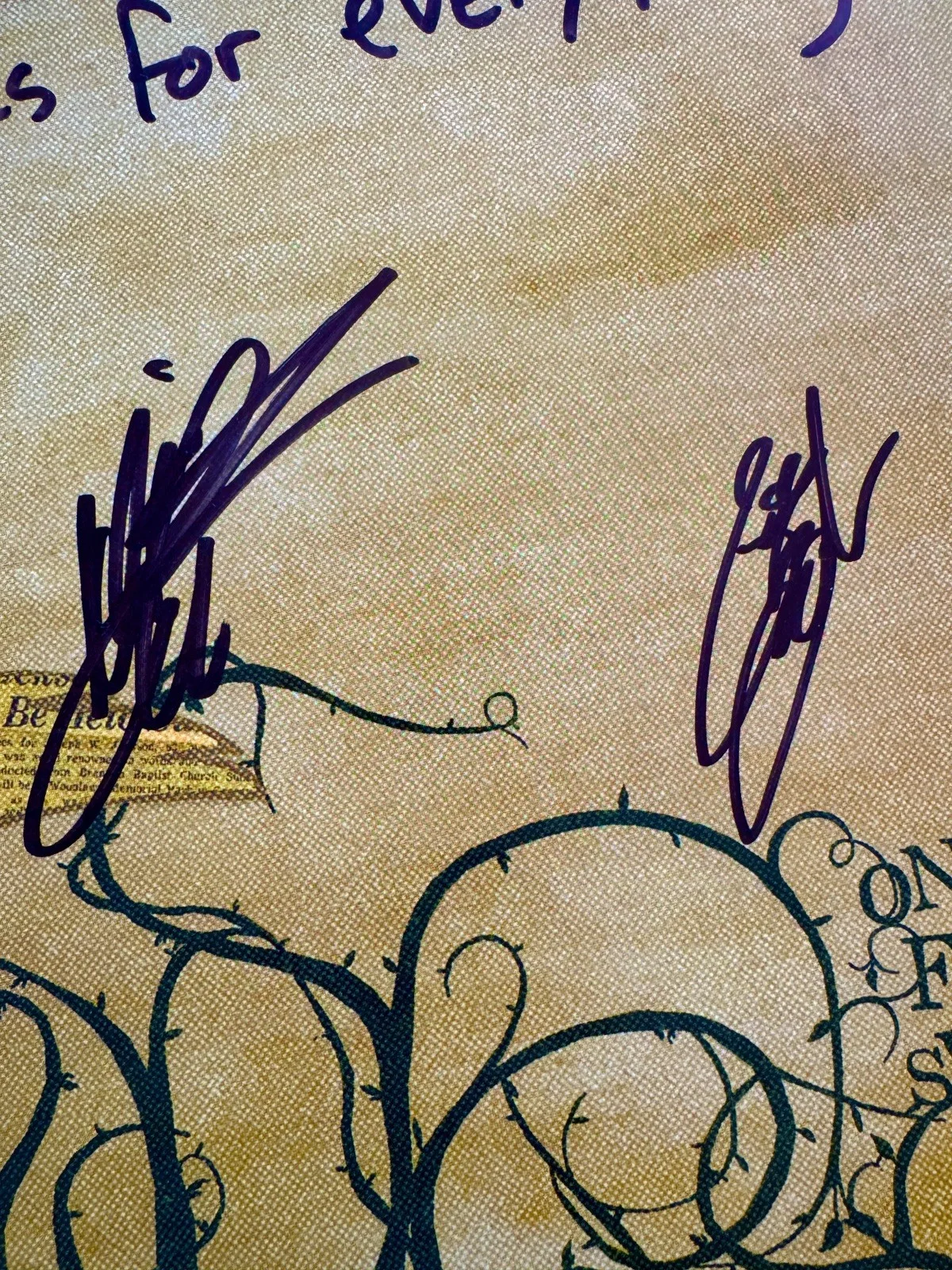 The Spill Canvas Poster Signed All 4x Band Members, Thomas Ludeman McGuire Beck, изображение 3