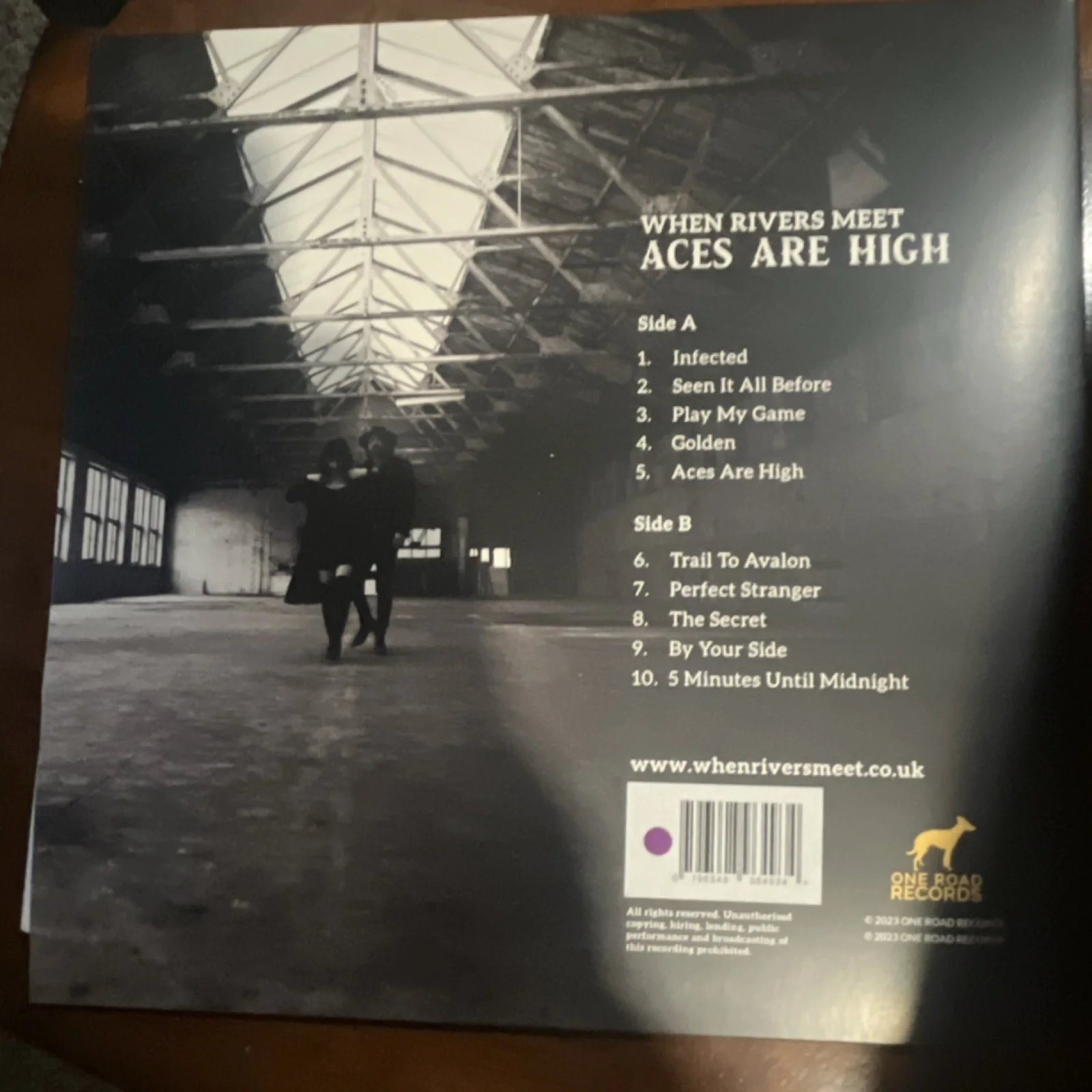 When Rivers Meet "Aces Are High" Signed Record Cover/Sleeve Autographed, image 2