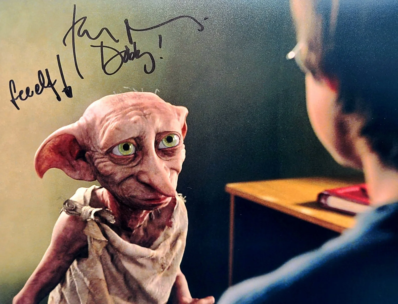 Toby Jones — Toby Jones Signed 8x10 Photo – Dobby Harry Potter Autograph – JSA COA, изображение 2