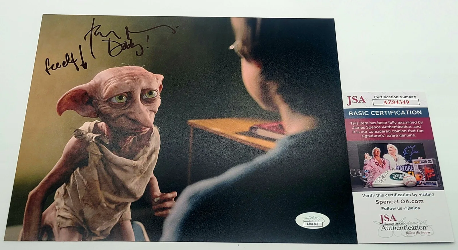 Toby Jones — Toby Jones Signed 8x10 Photo – Dobby Harry Potter Autograph – JSA COA, изображение 5