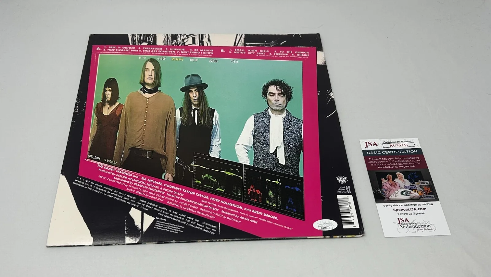 The Dandy Warhols signed Why You So Crazy Album JSA COA, image 2