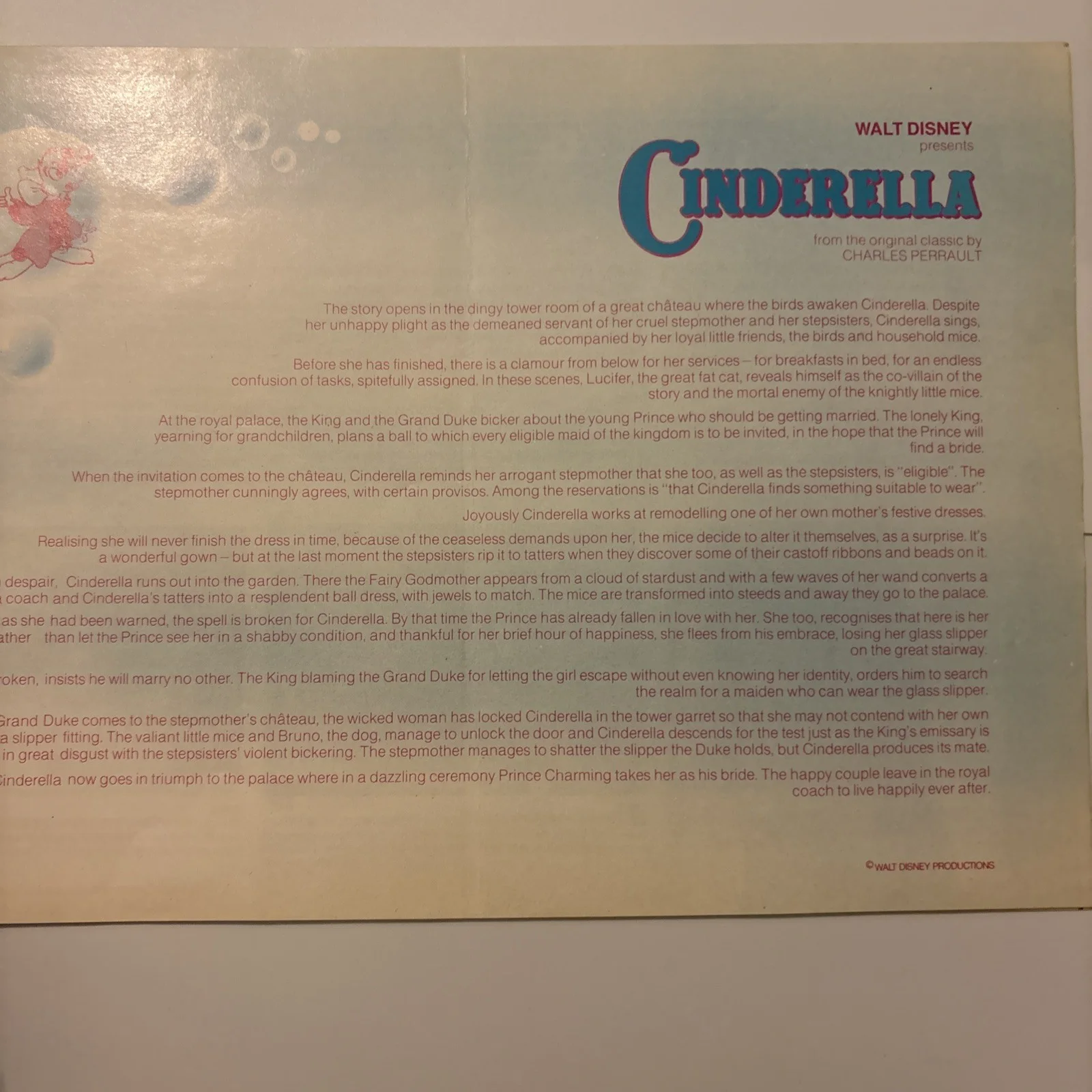 Cinderella ORIGINAL Press Campaign Book Walt Disney 1977, изображение 3