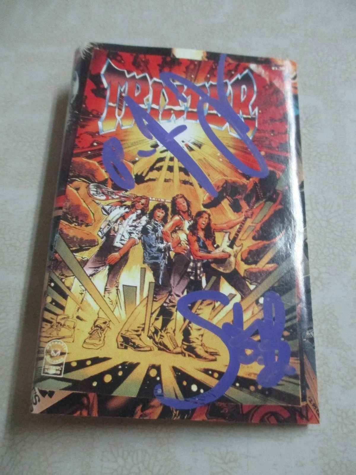 TRIXTER AUTHENTIC AUTOGRAPHED/SIGNED SELF TITLED CASSETTE STEVE BROWN/PJ FARLEY, image 3