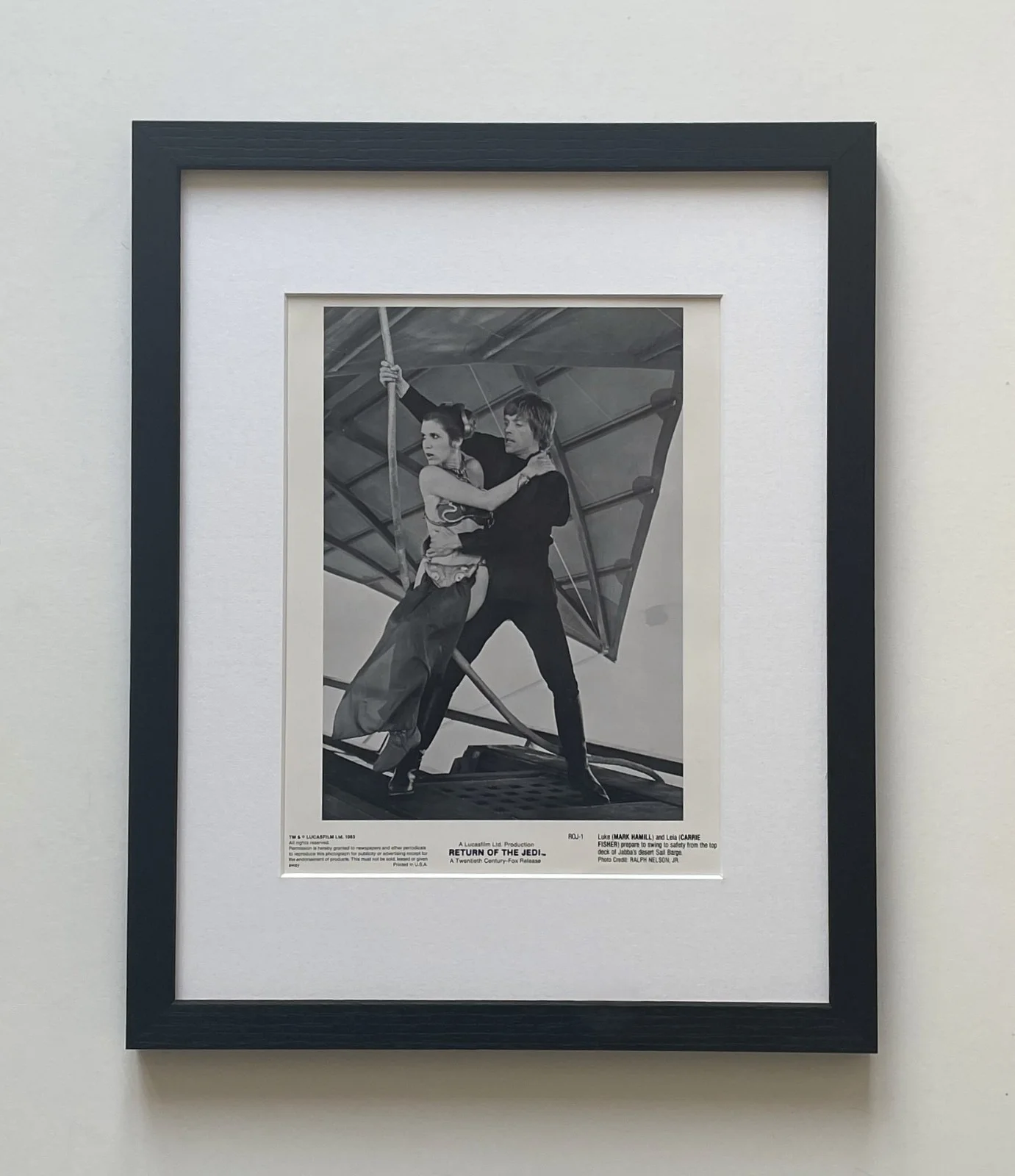 Star Wars Return Of The Jedi Original 8X10 Inch B&W Press Publicity Still Framed, изображение 2